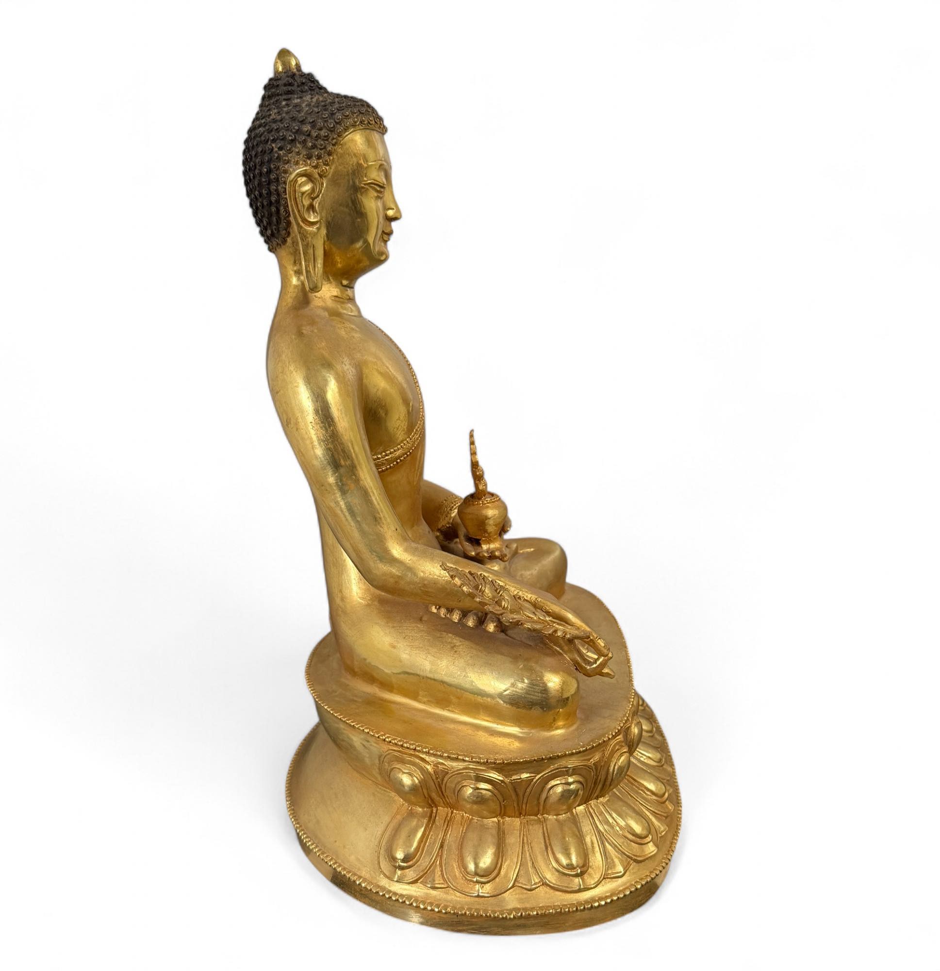 Medizin Buddha Figur Bronze Tibet China - 50 cm groß