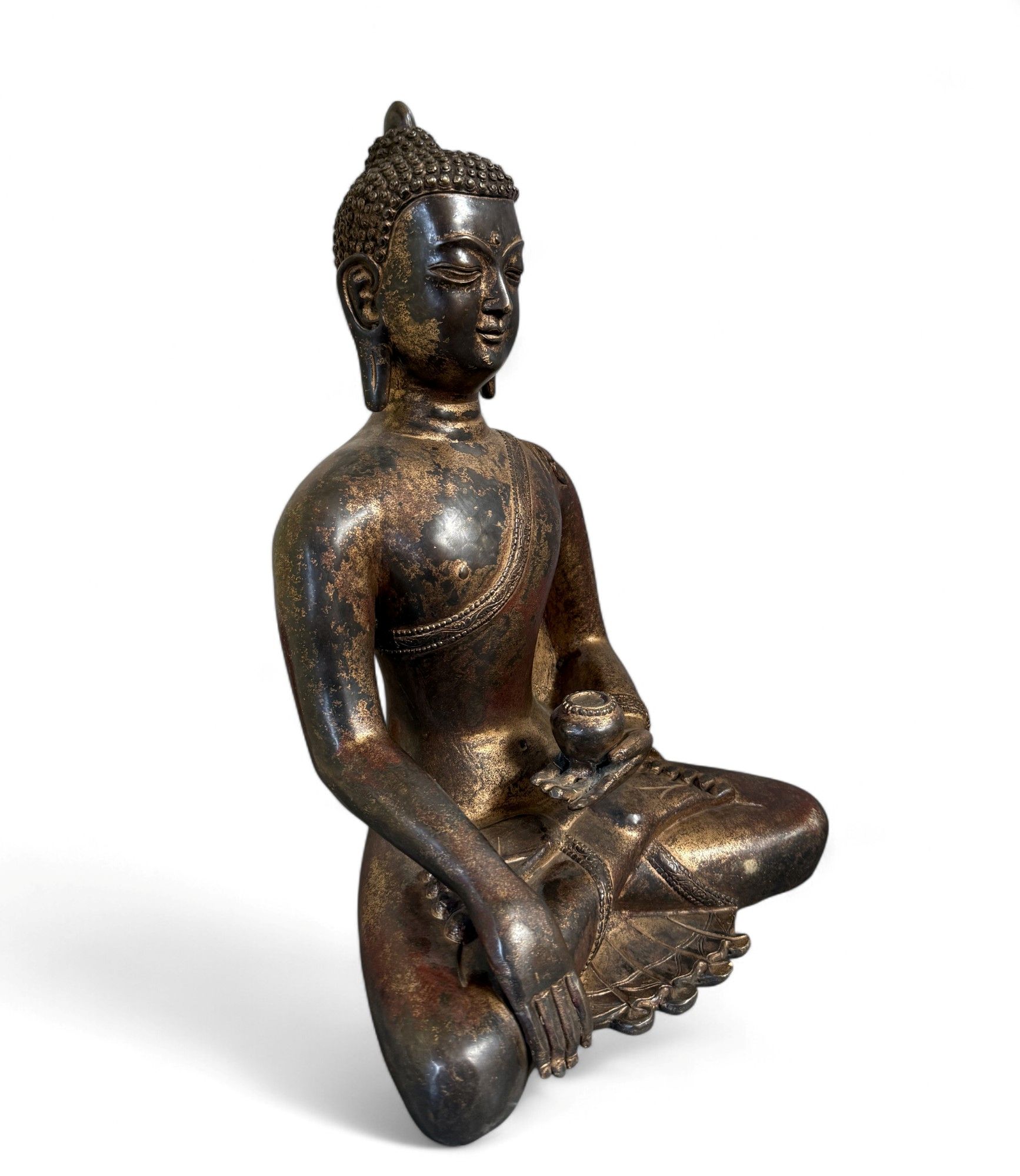 Siddharta Gautama Bronze Buddha Figur 39 cm groß