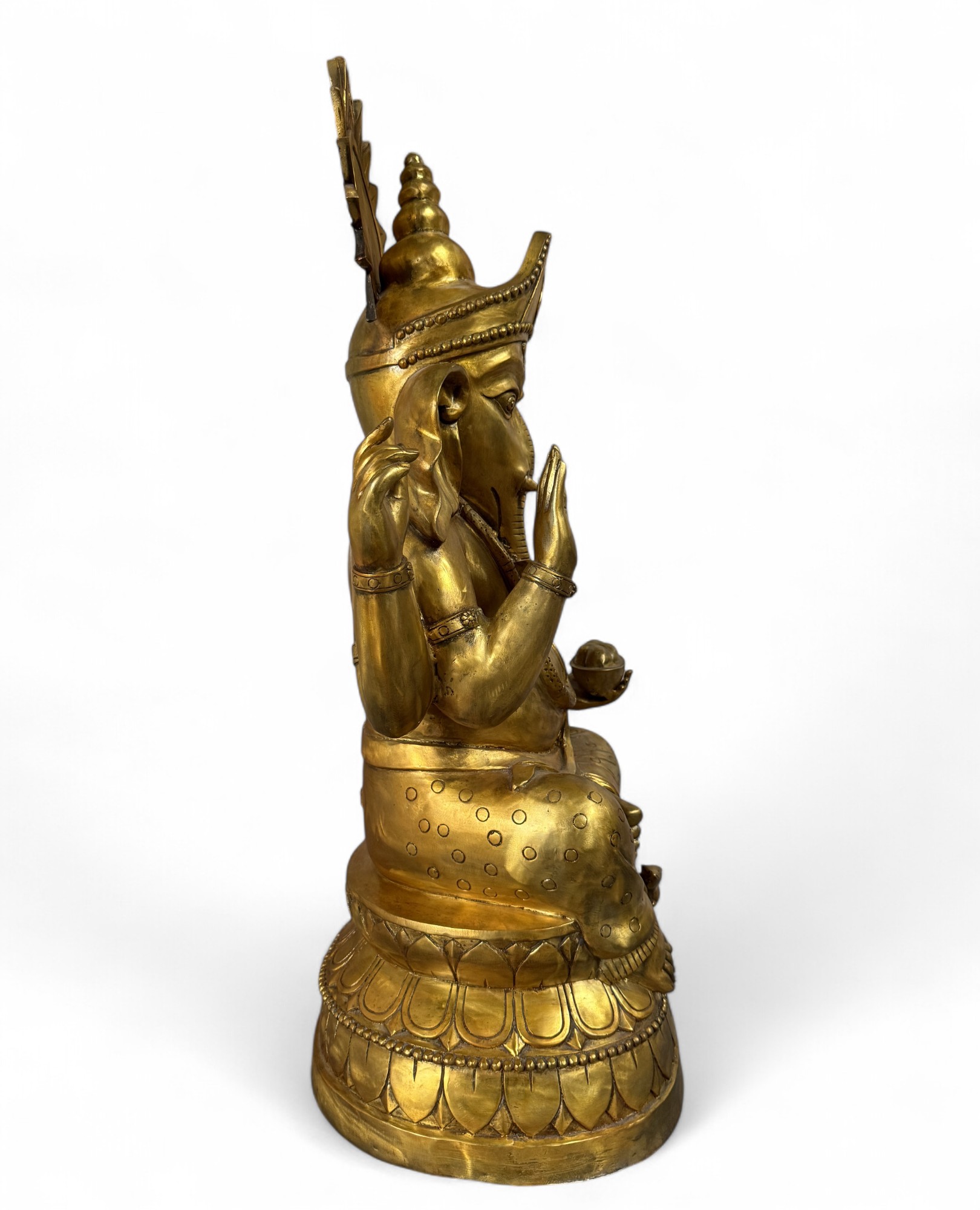 Große Ganesha Statue aus Bronze – 74 cm – ca. 30–40 Jahre alt
