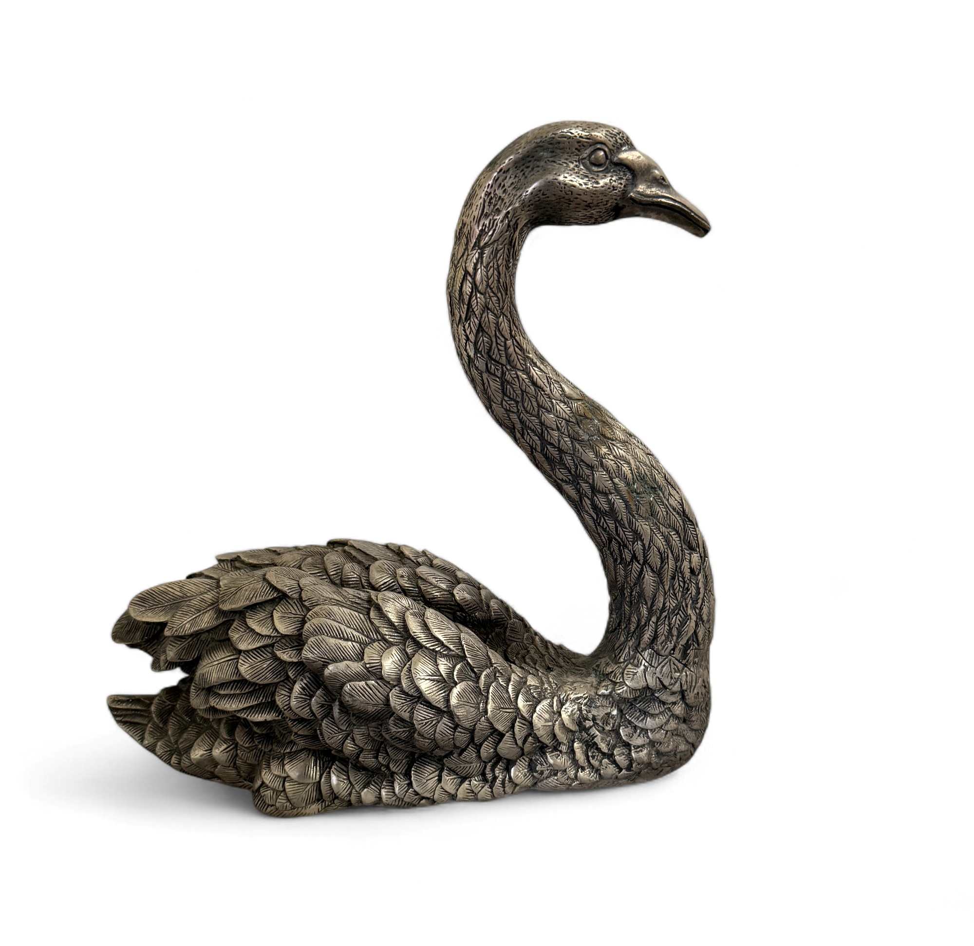Bronze Schwan Skulptur – Eleganz, Reinheit & Symbolik, 25 cm