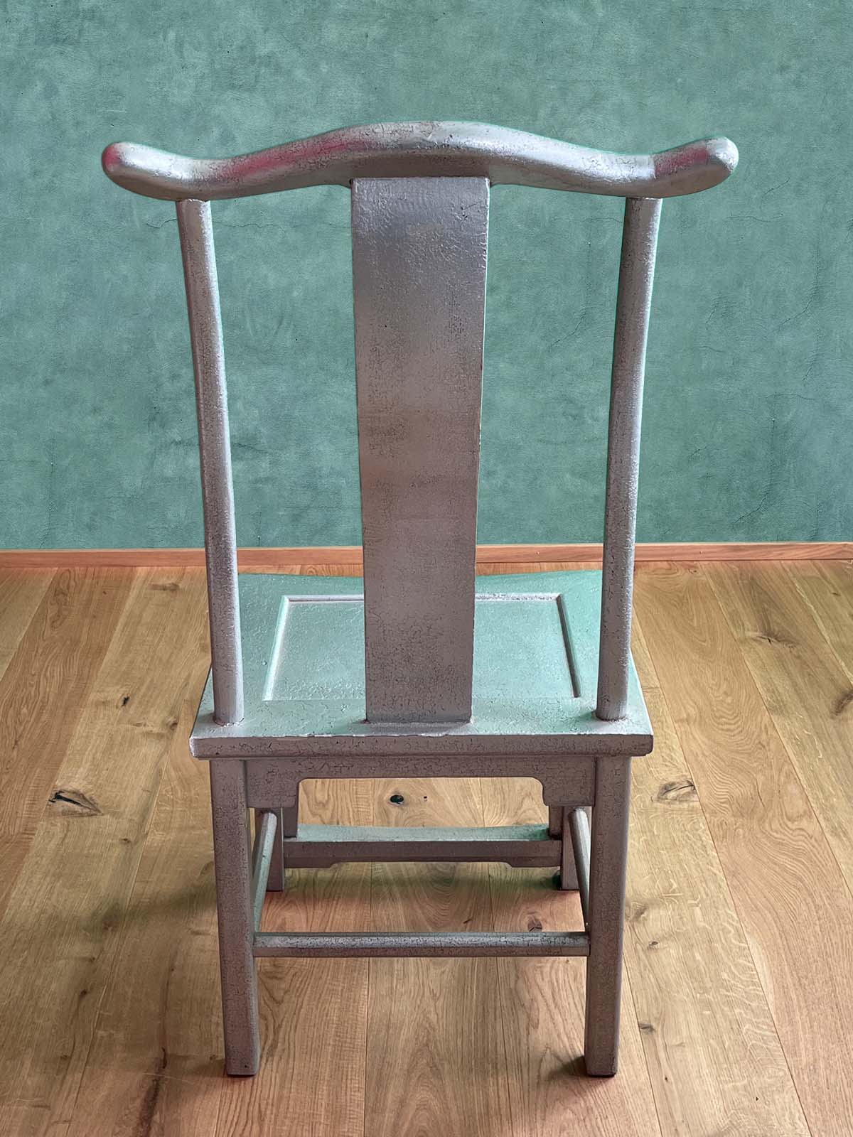China Stuhl Ulmen Holz Silber Design
