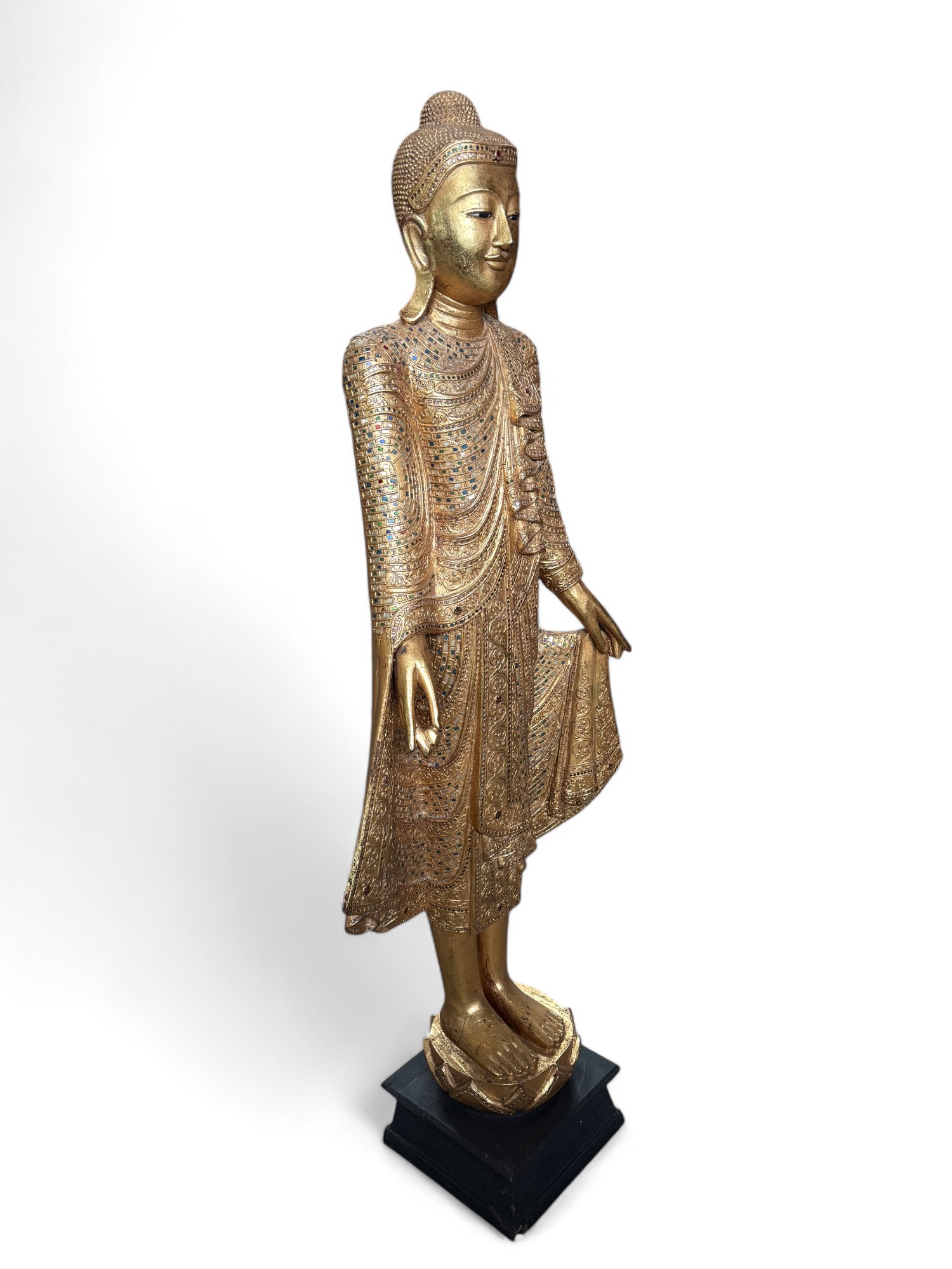 Holz Buddha Figur (166cm) Thailand Statue