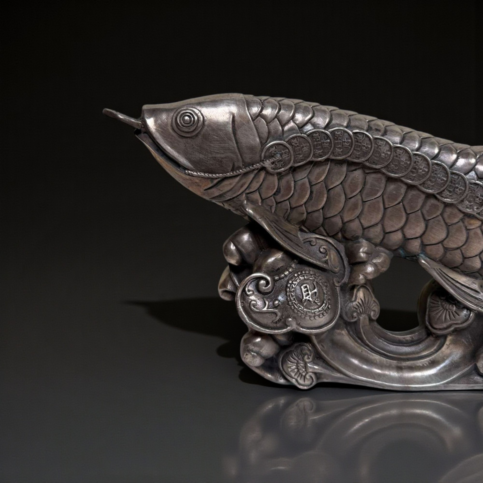 Koifisch Bronze Skulptur Reichtumssymbol China