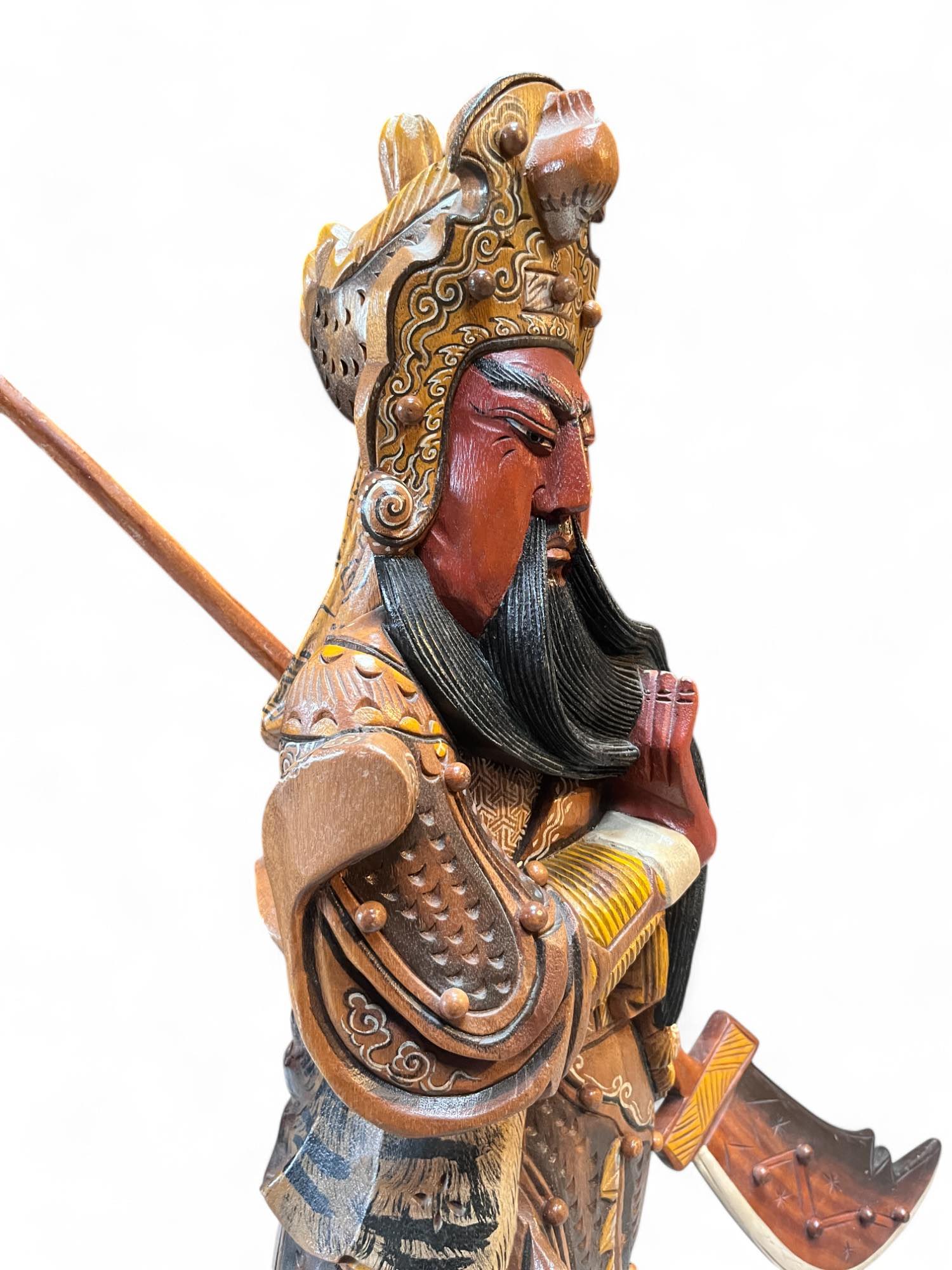 Guan Yu Krieger Holz Statue - China