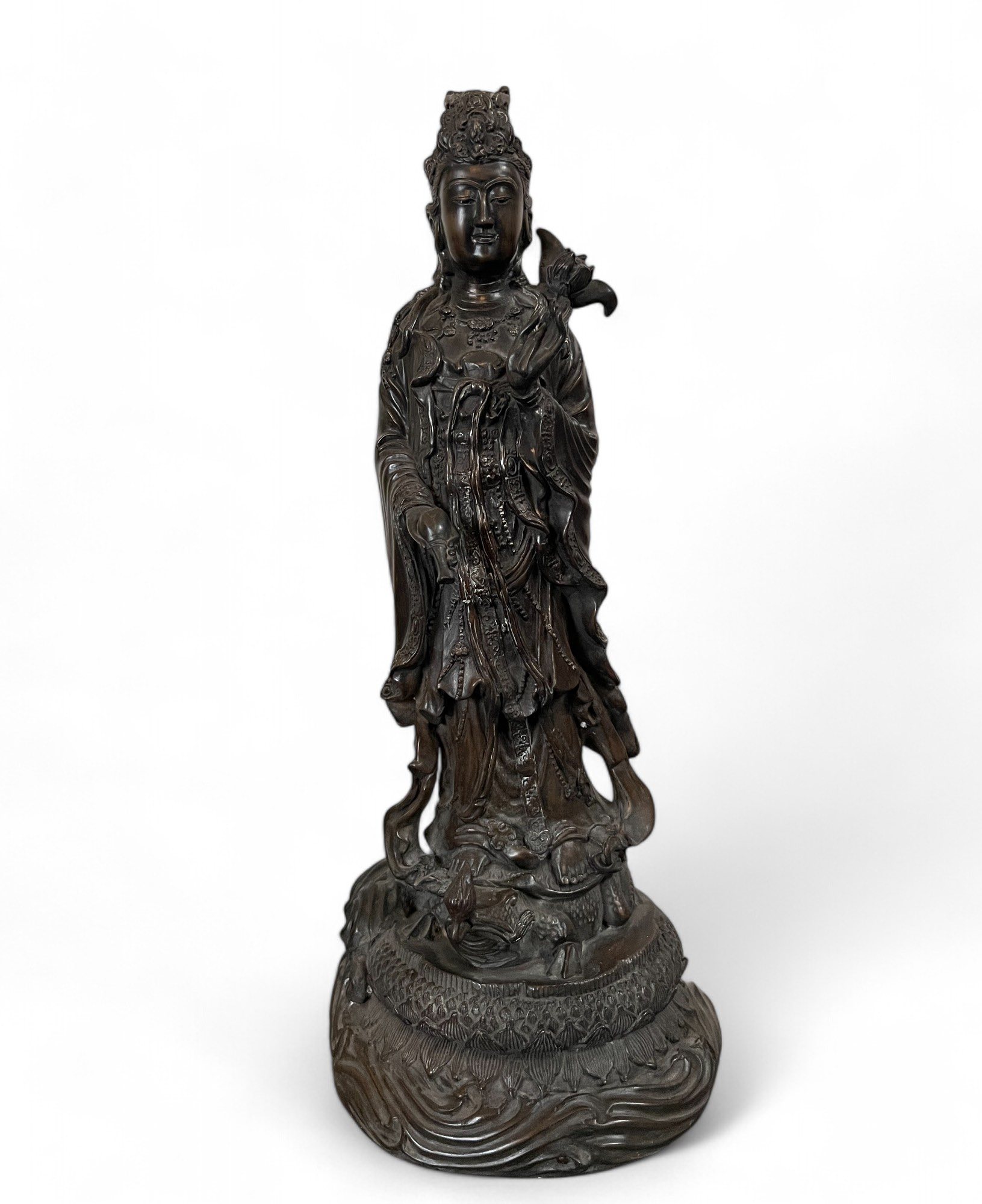 Buddha Figur Bronze Guanyin 45cm groß