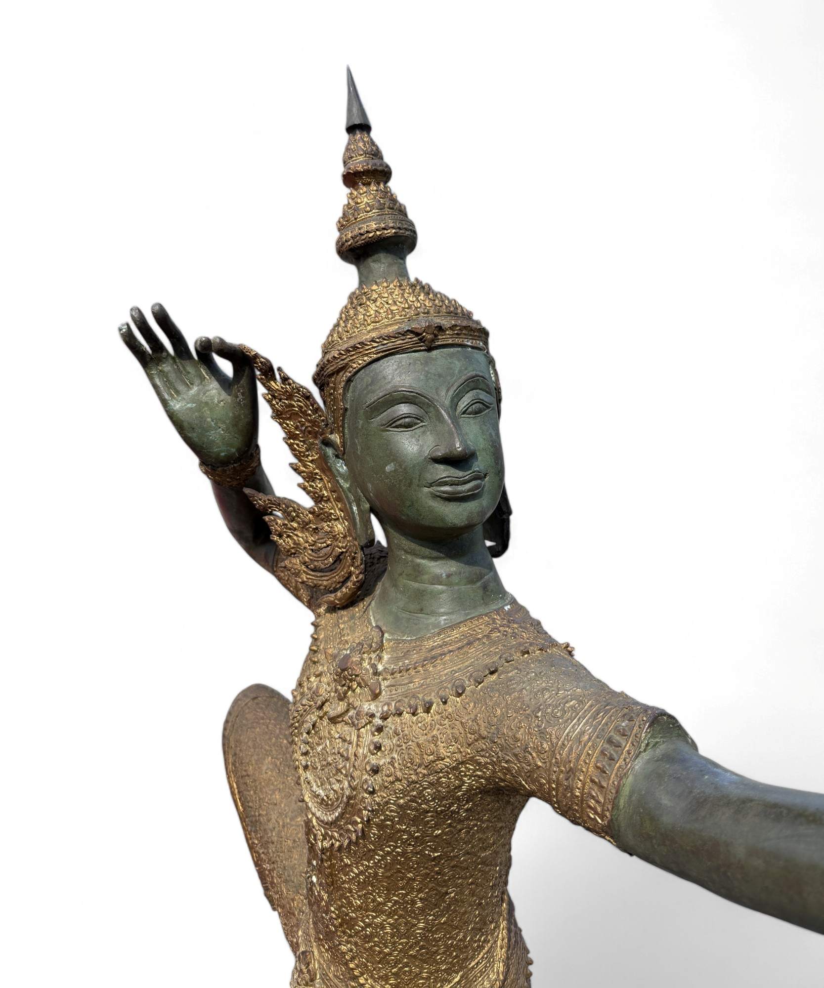 Thailändische Rama Bronze Statue Avatur Vishnus 170 cm groß