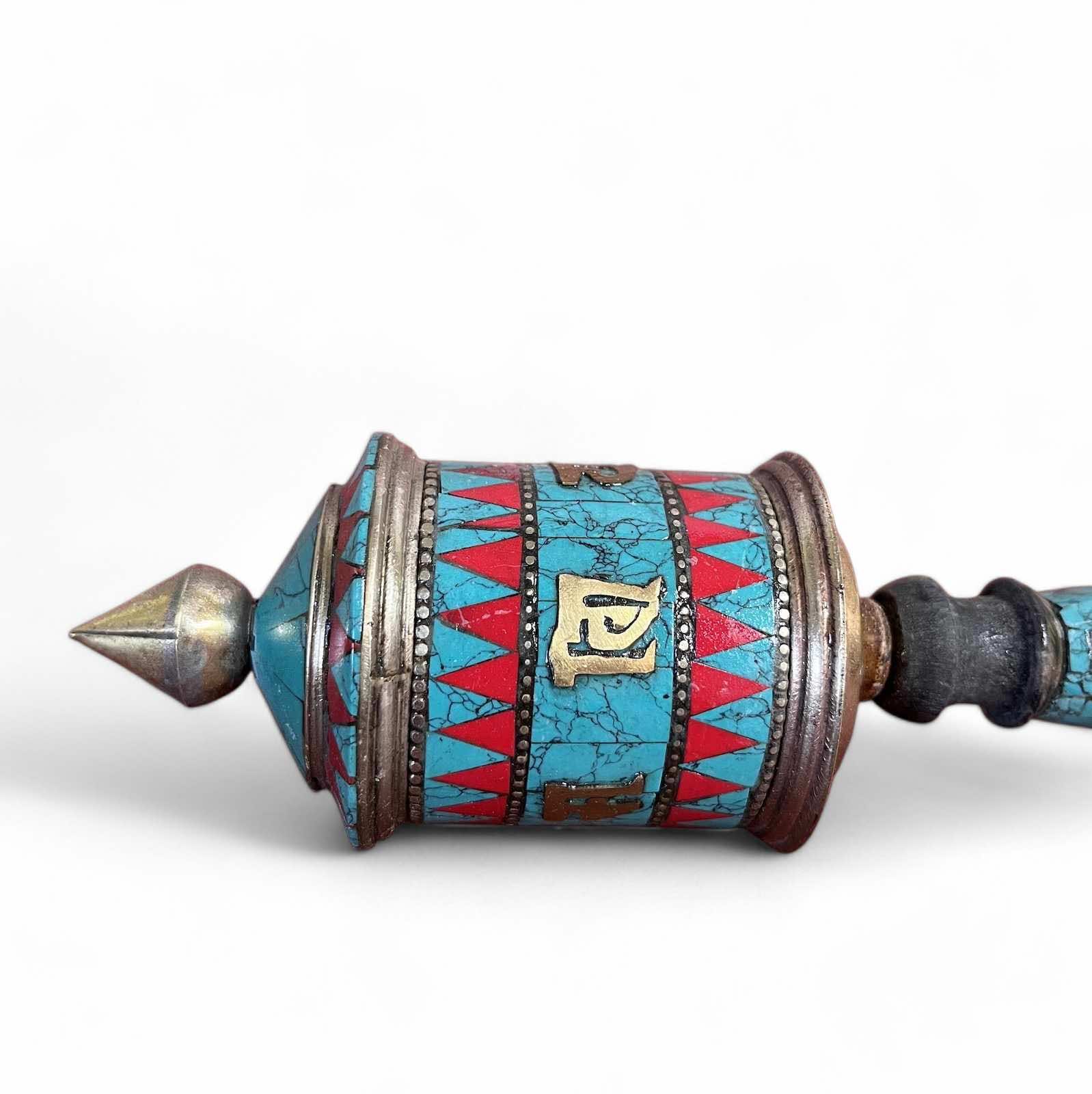 Gebetsmühle Tibet Buddhismus Türkis & Schaumkoralle Gebetsmühle Tibet Buddhismus Türkis & Schaumkoralle