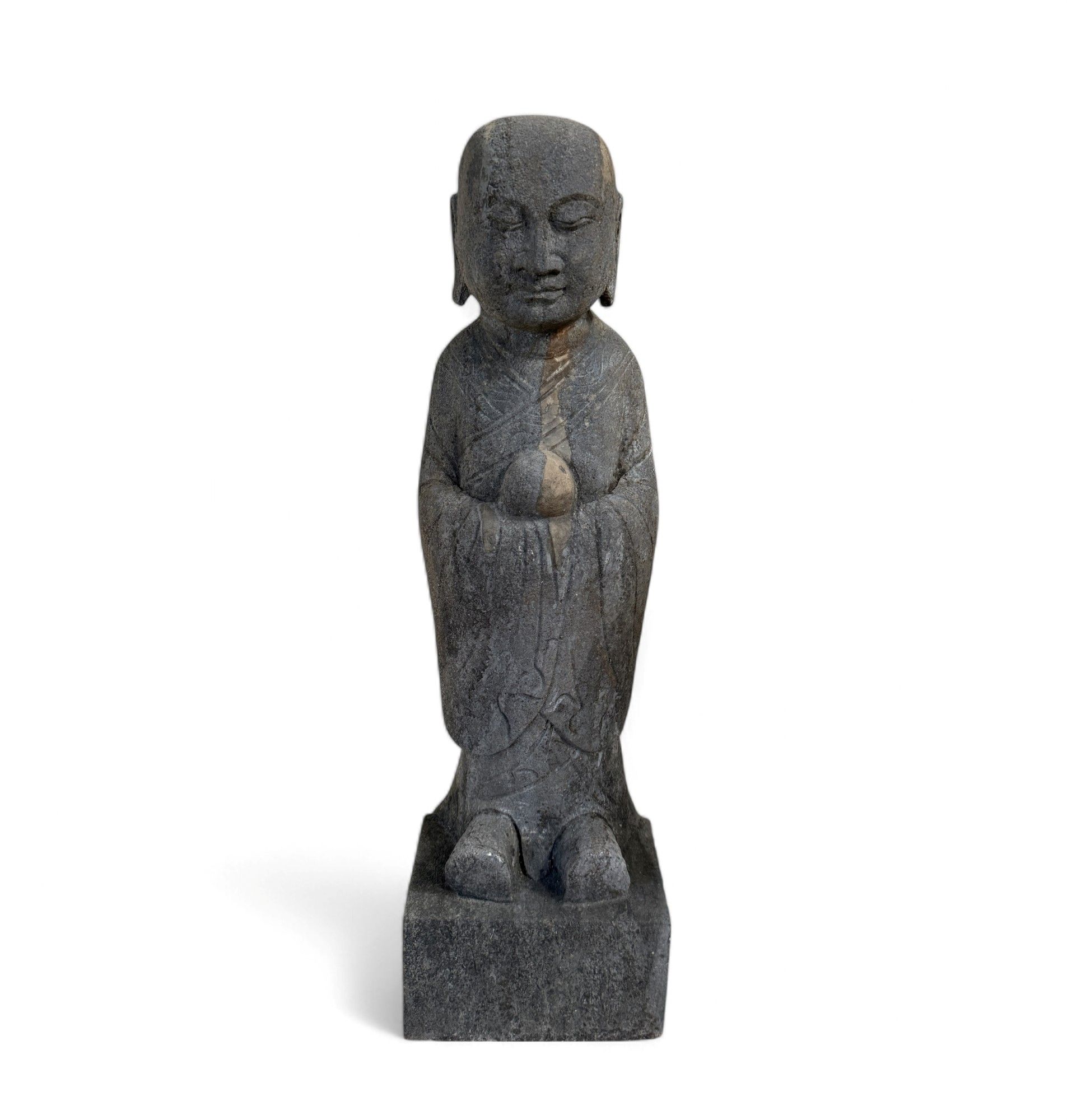 Zen Mönch China Garten Skulptur Naturstein Figur 50 cm groß