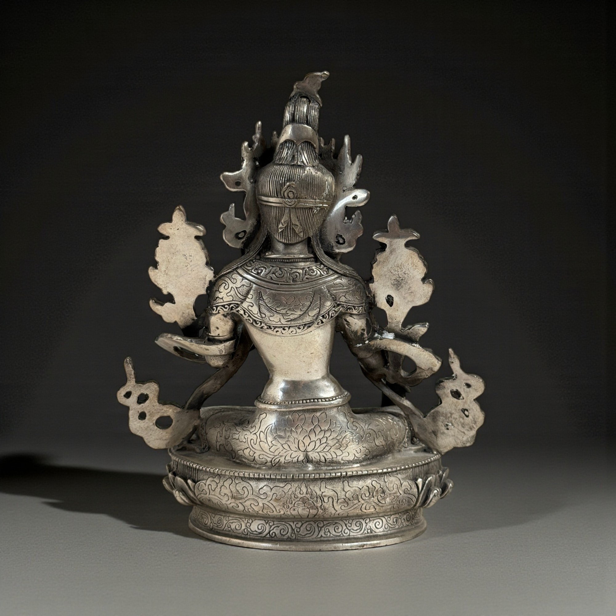 Grüne Tara Bronze Buddhafigur Tibet China Bodhisattva Sammlerstück
