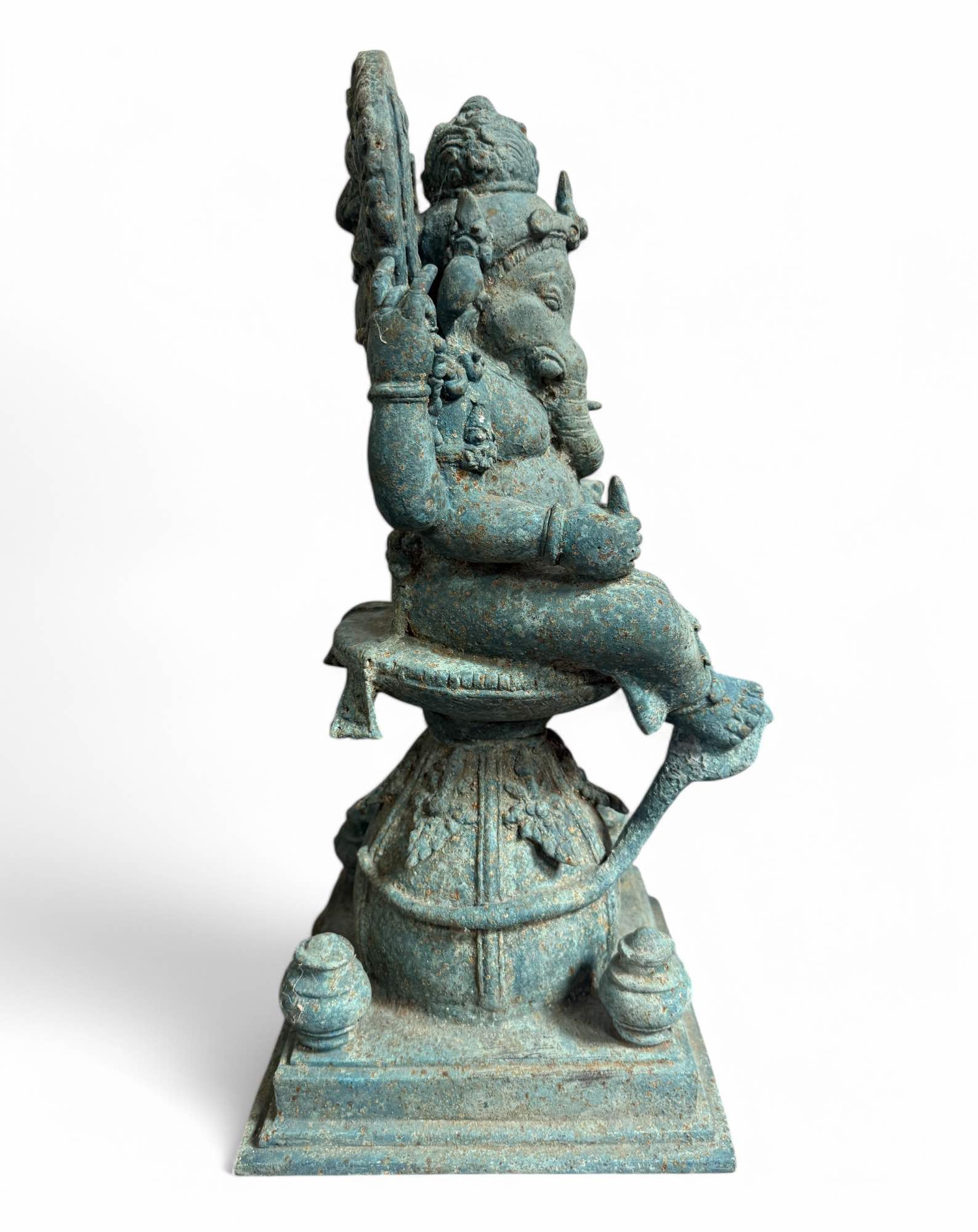 Alte Ganesha Skulptur aus Indien - Bronzefigur 44 cm groß