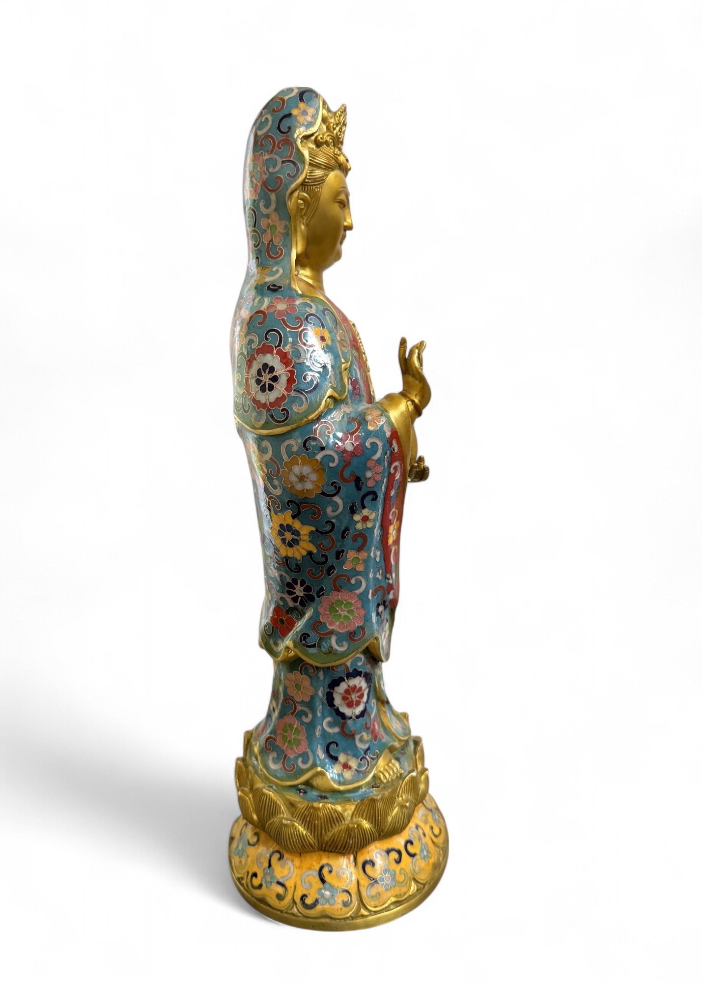 Guanyin Figur Cloisonne Bronze Bodhisattva Skulptur China Buddha Guanyin Figur Cloisonne Bronze Bodhisattva Skulptur China Buddha