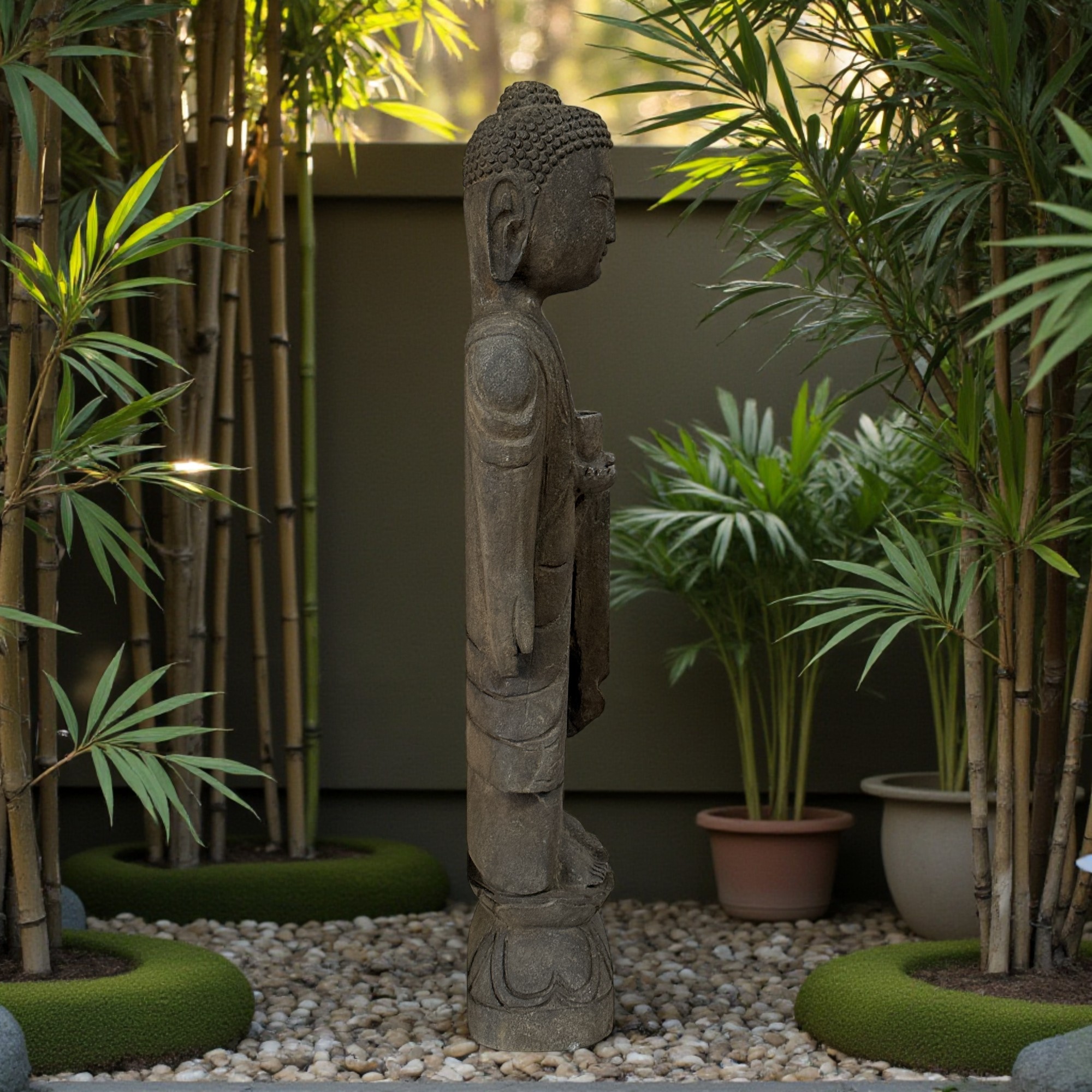 Stein Buddha Skulptur aus China für den Garten