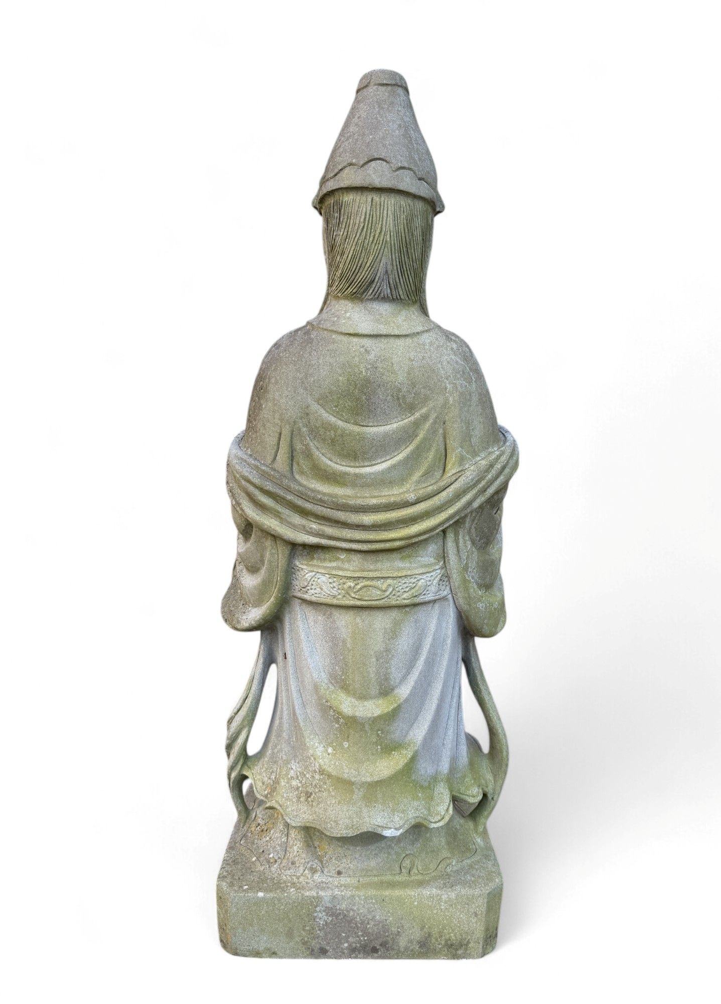 Naturstein Gelehrtenstatue aus China – 101 cm – Symbol für Bildung & Weisheit – 50 Jahre alt