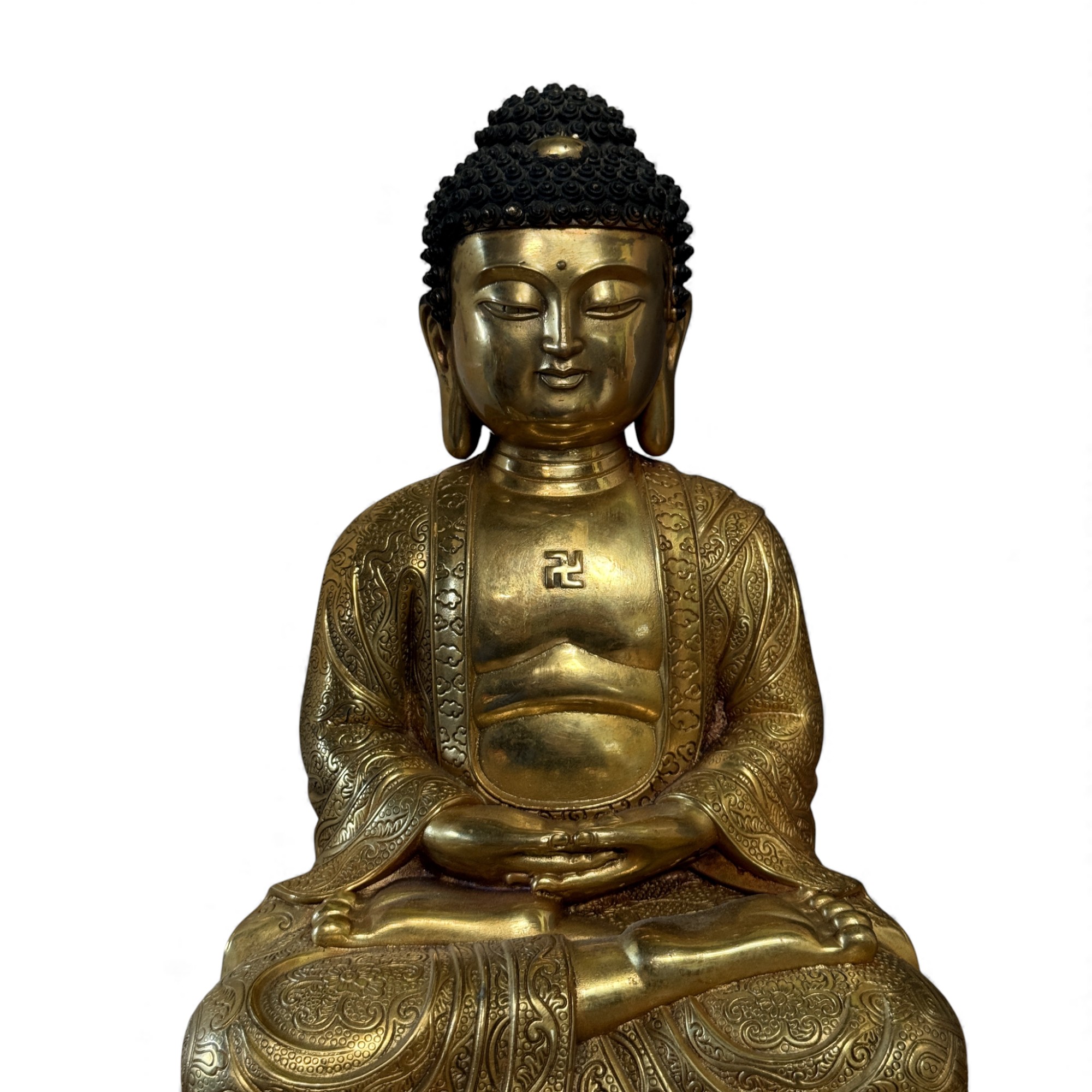 Bronze Buddha Figur - Meditations Geste - 27 cm