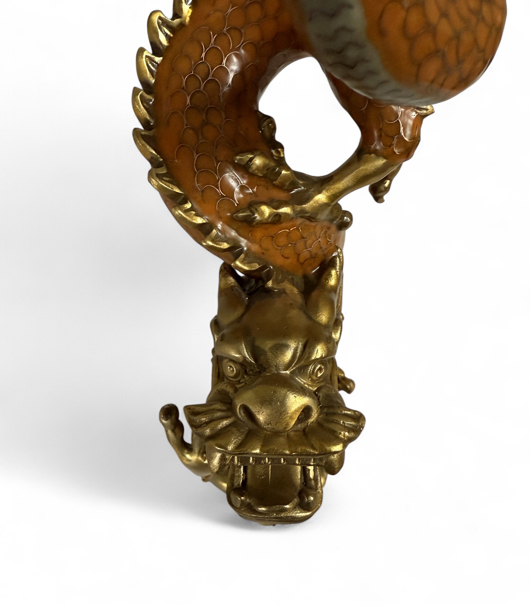 China Drachen Skulptur aus Bronze / Cloisonne
