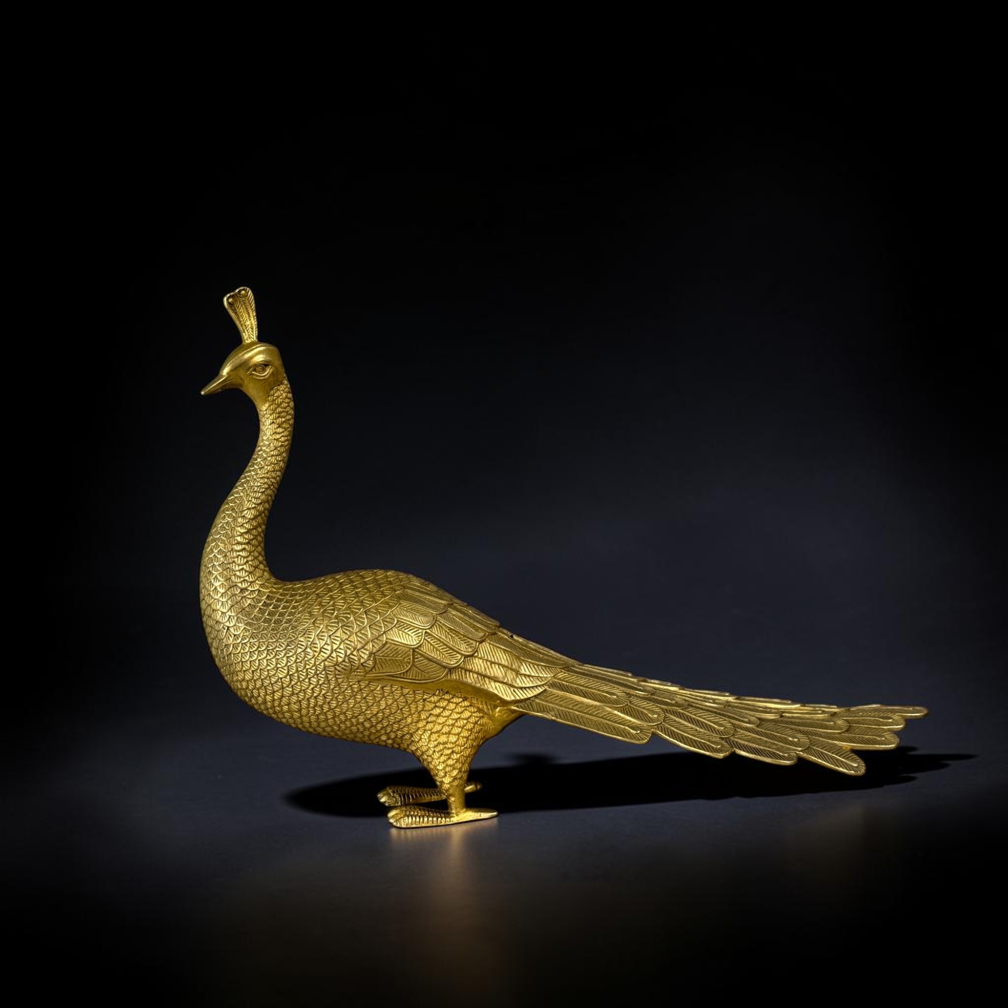 Hochwertiger Bronze-Pfau – Edles Kunsthandwerk aus Nordchina (54 cm)
