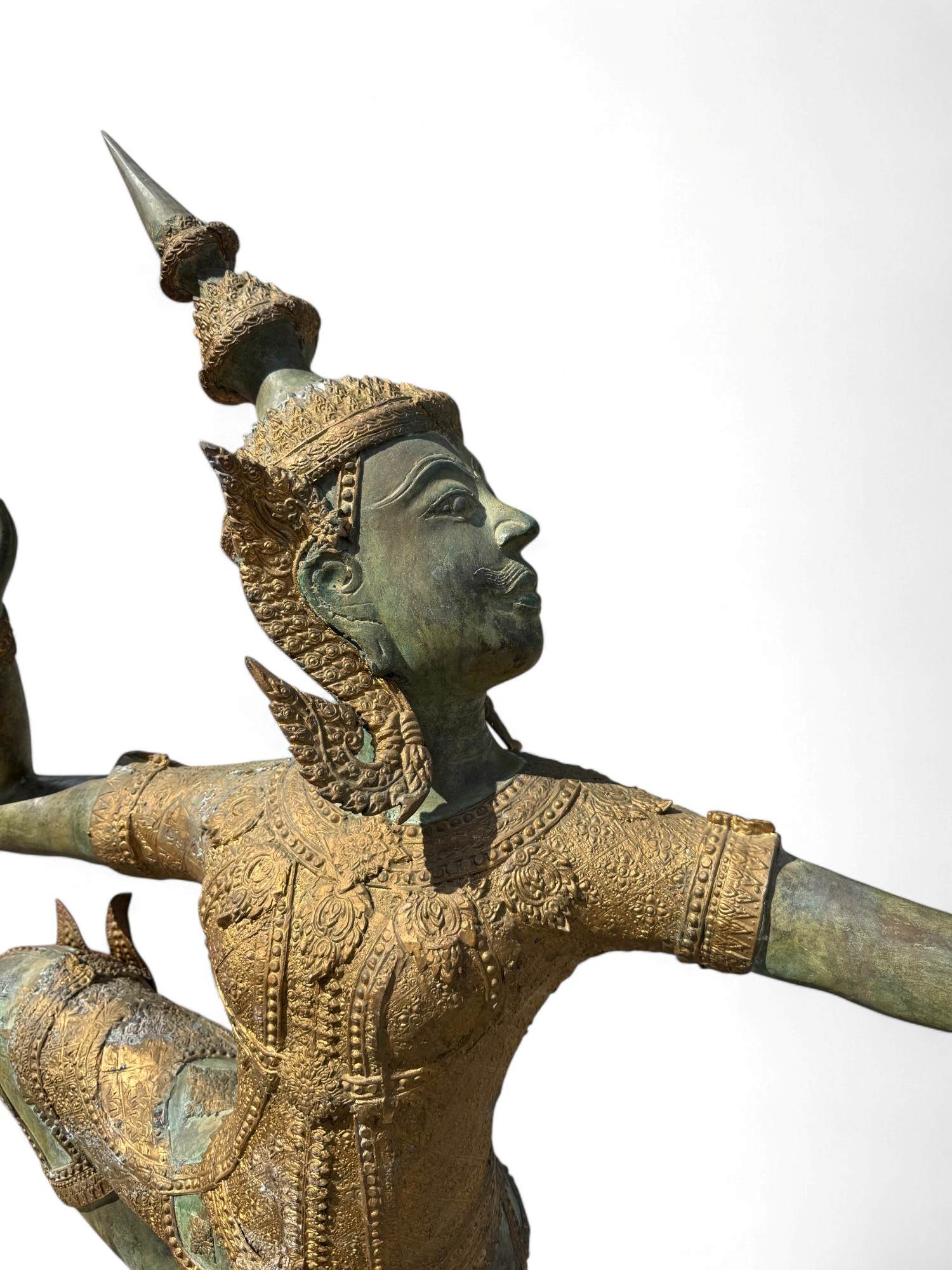 Thailändische Rama Bronze Statue Avatur Vishnus 166 cm groß