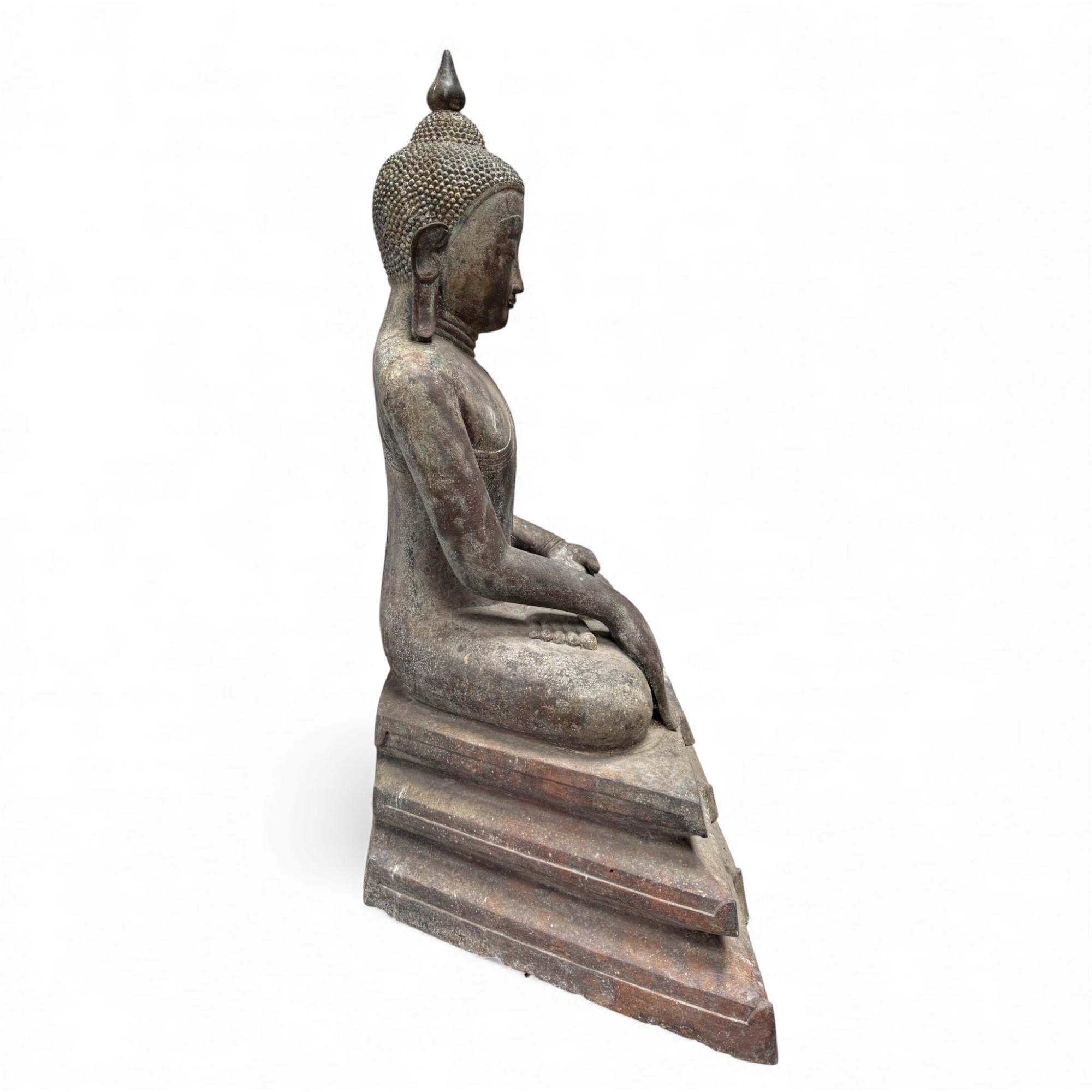 Große Burma Buddha Statue aus Bronze