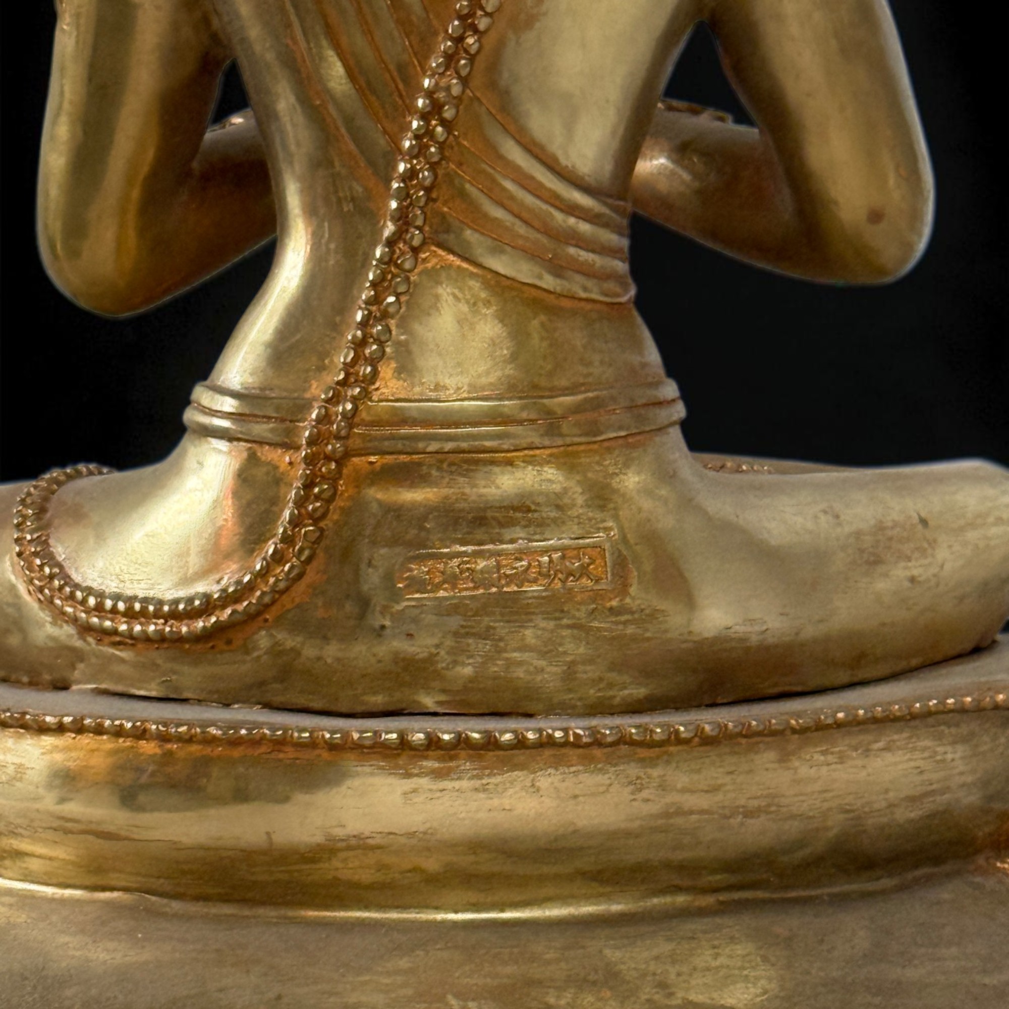 Buddha Figur Dharmachakra Mudra Bronze Skulptur 45,5 cm groß