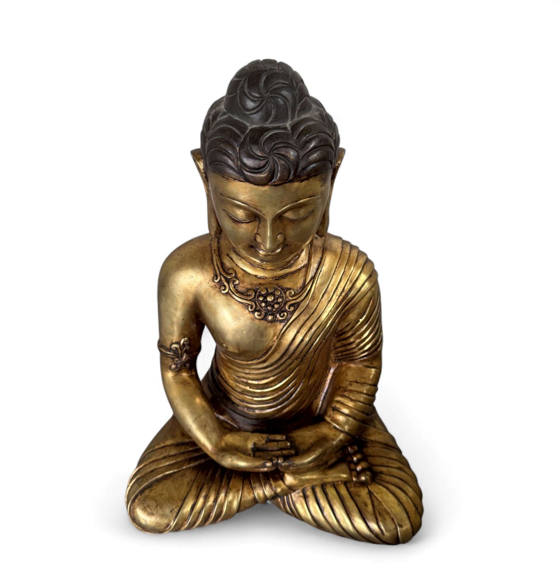 Bronze Meditations-Buddha – Tibet/China, ca. 30–40 Jahre, 44 cm