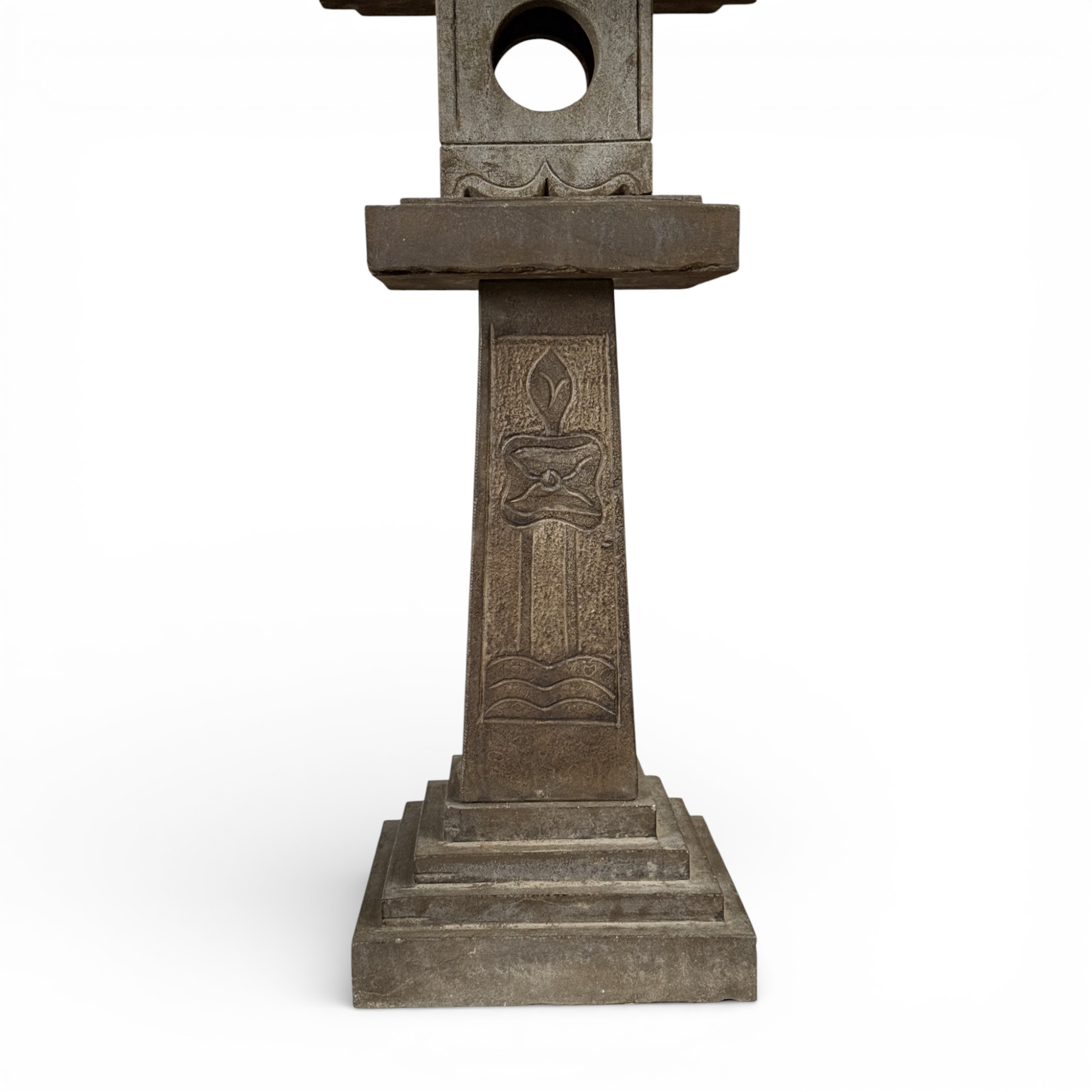 China Steinlaterne Garten Pagode mit Lotusblumen