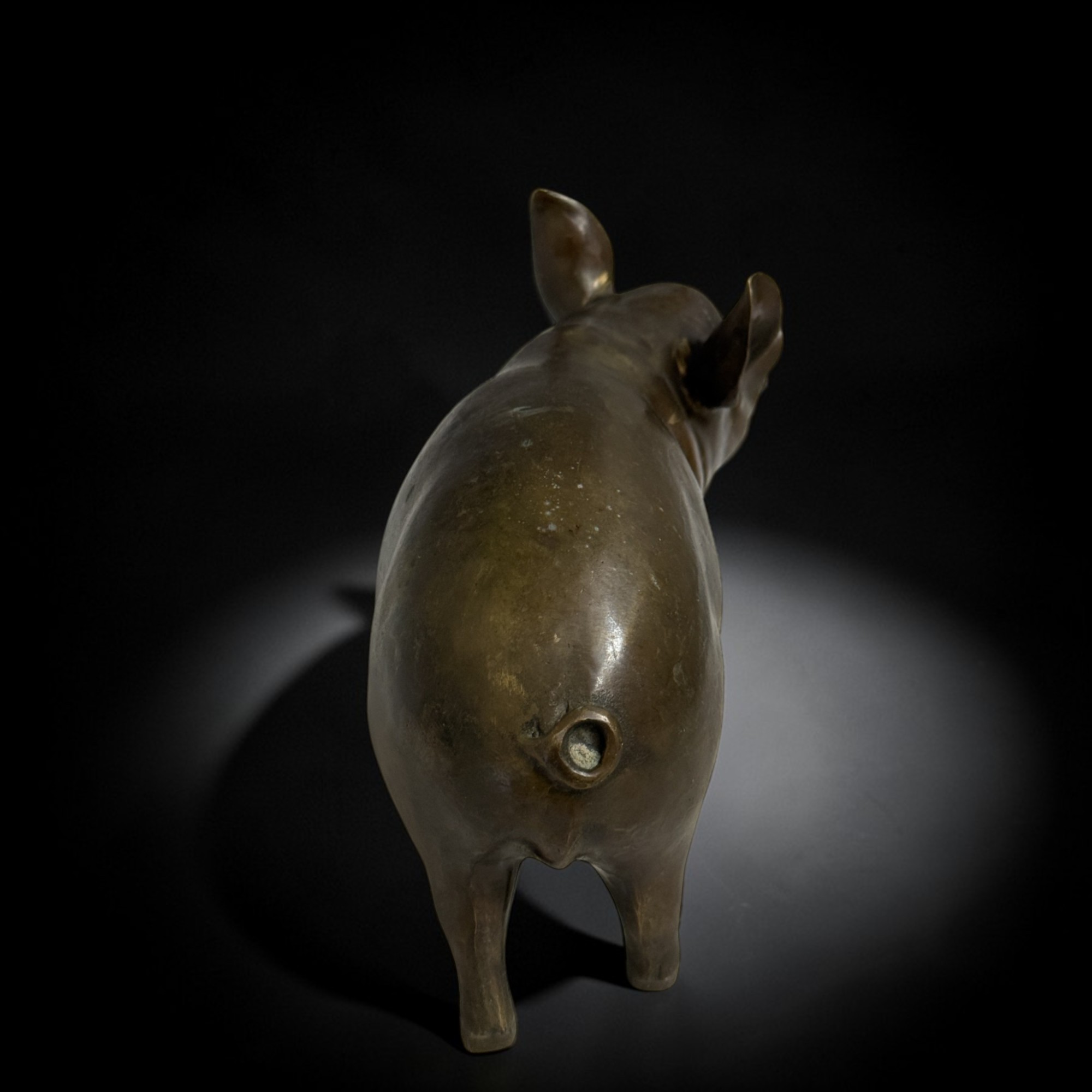 Bronze Skulptur Schwein chinesisches Tierkreiszeichen