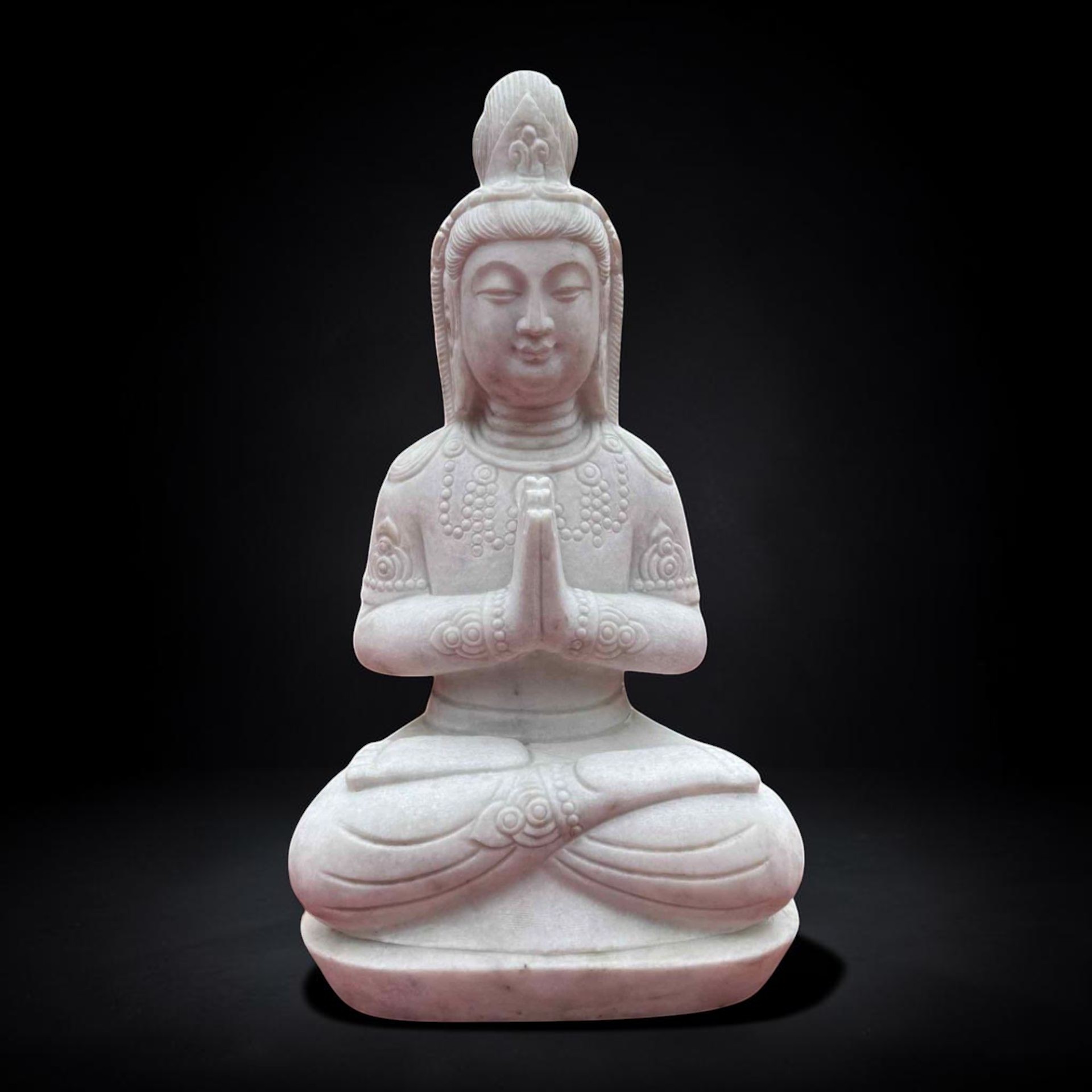 Guanyin Garten Buddha Skulptur Marmor Stein 65cm groß