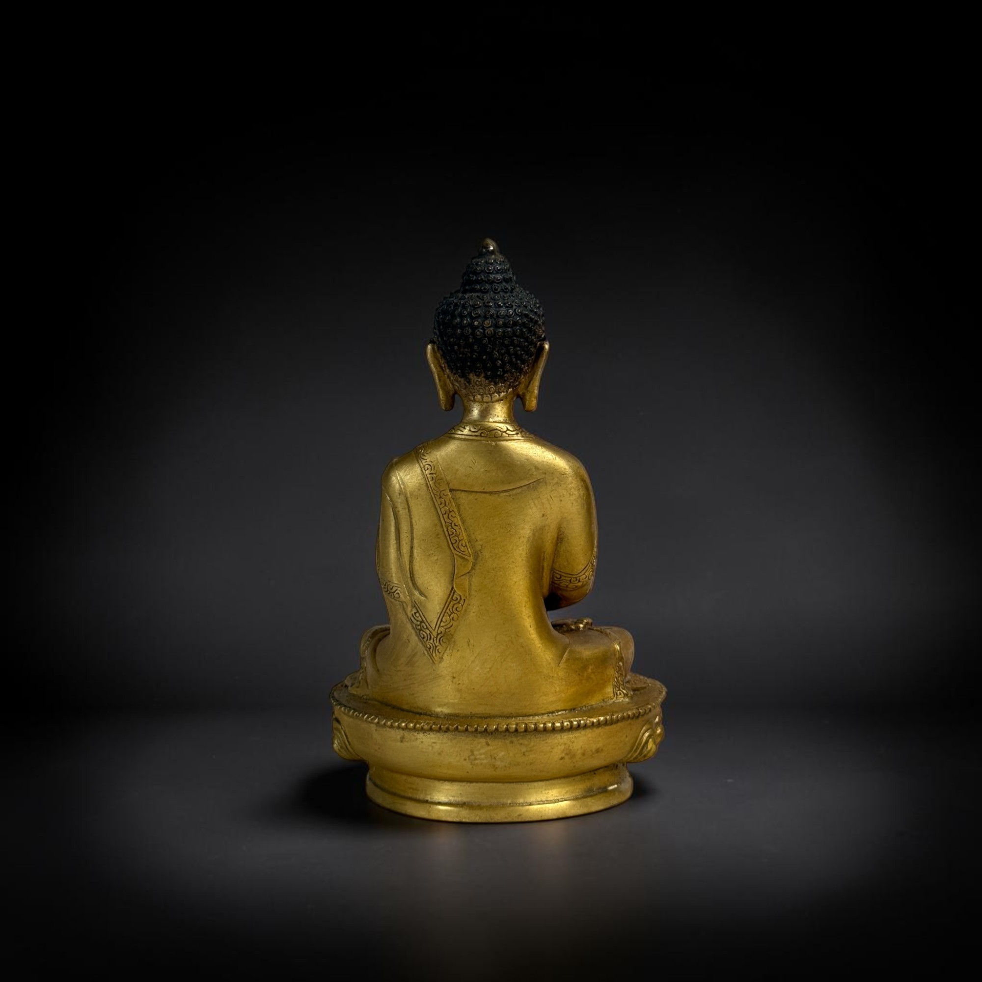 Buddha Figur Amitabha Bronze Skulptur in Meditation Asien Kunst 20cm