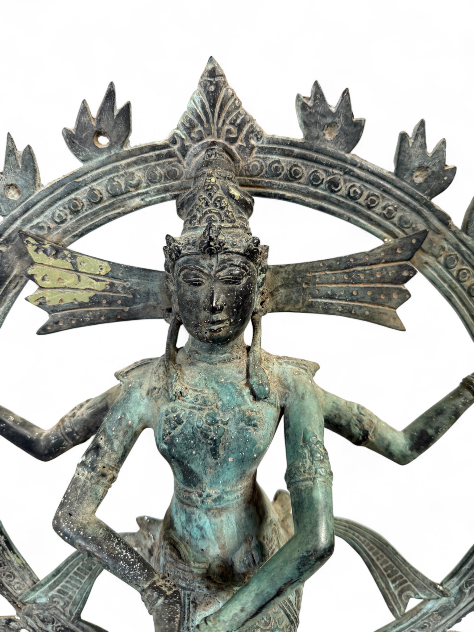 Dancing Shiva Figur Bronze Indonesien Skulptur - alt