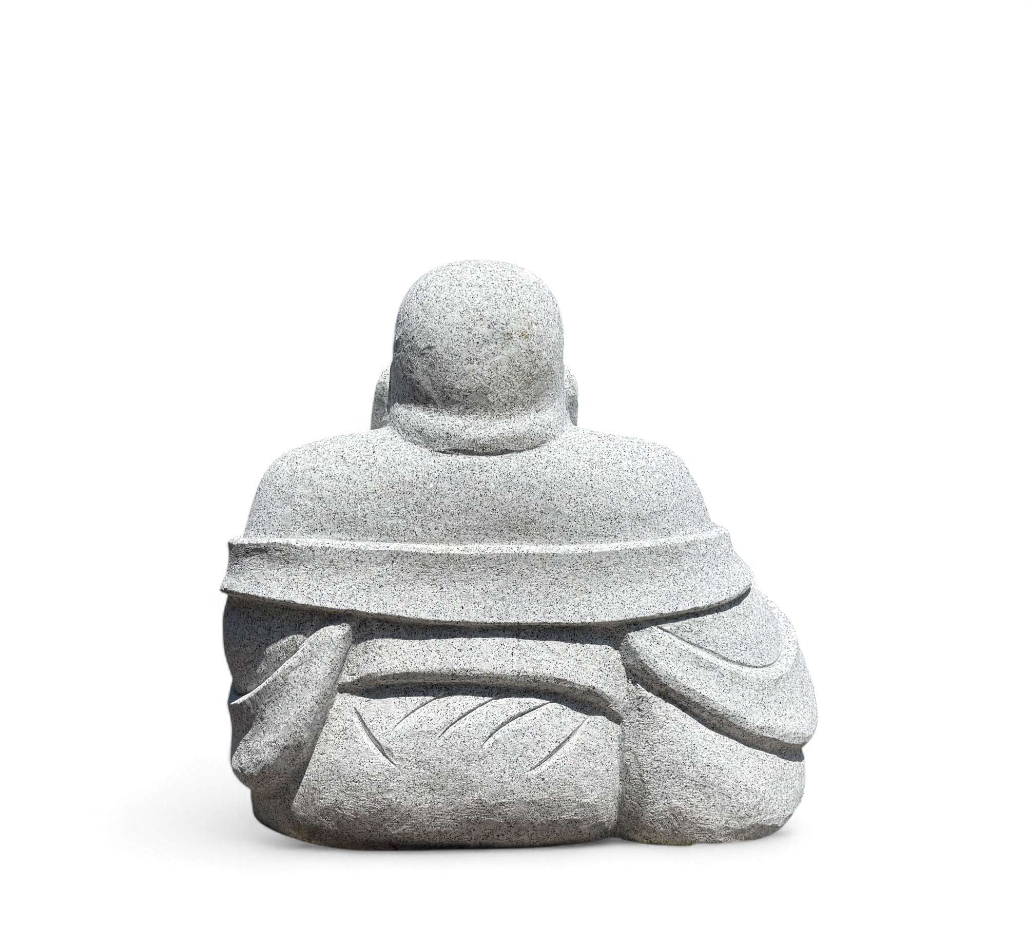 Happy Buddha Granit Stein Statue Garten Skulptur