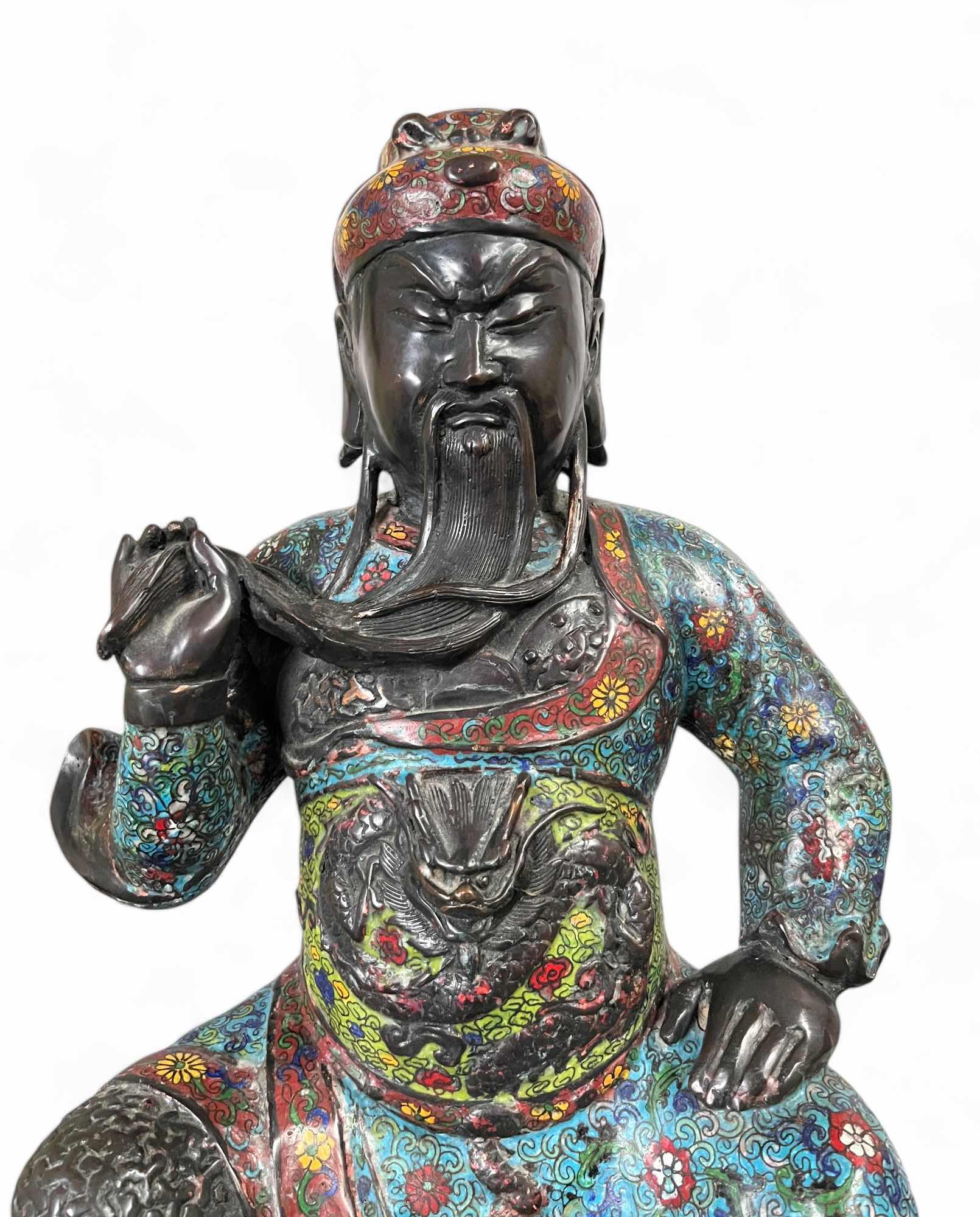 Chinesischer General Guan Yu Skulptur aus Bronze