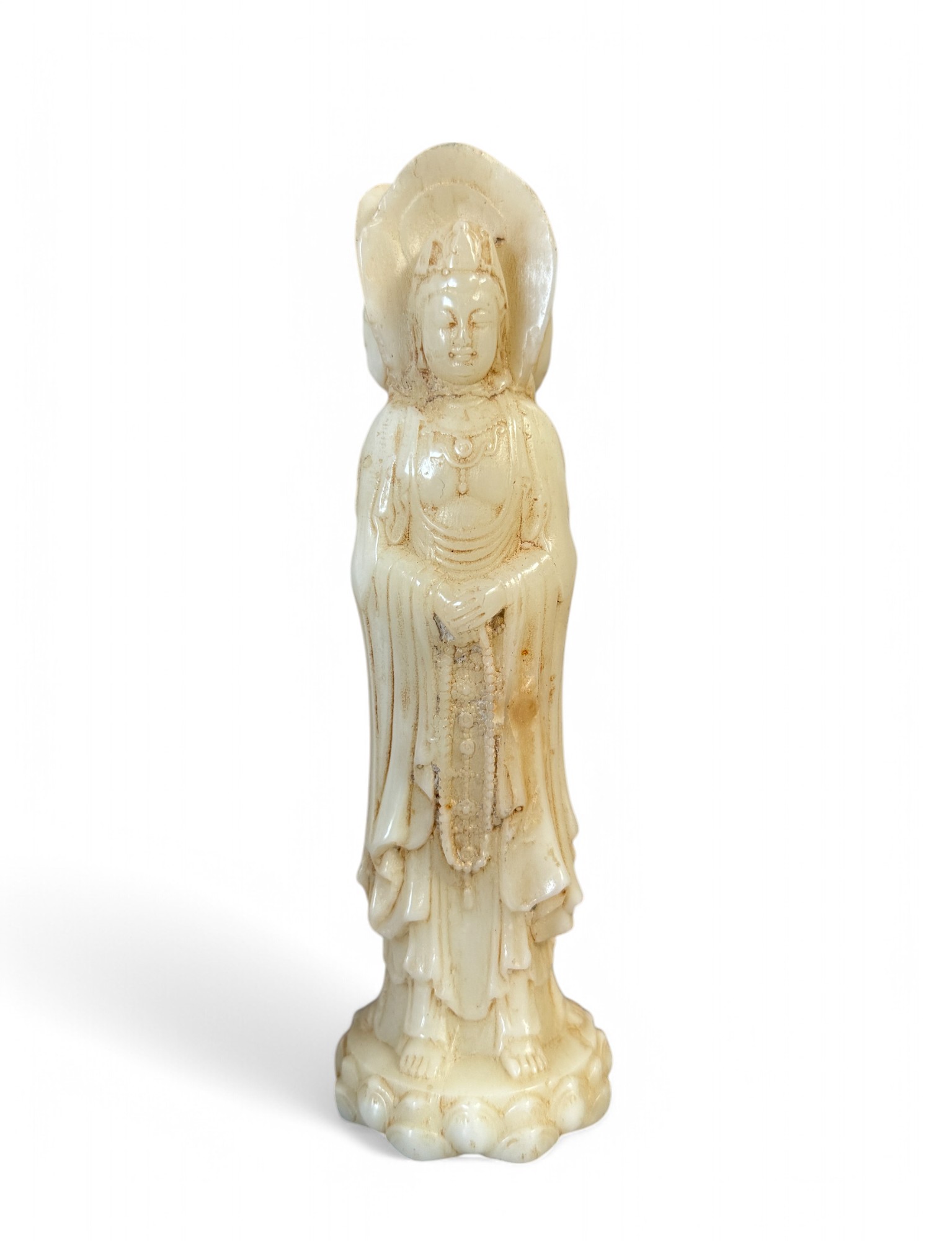 Guanyin Nanshan Jade Buddha Figur 18 cm 