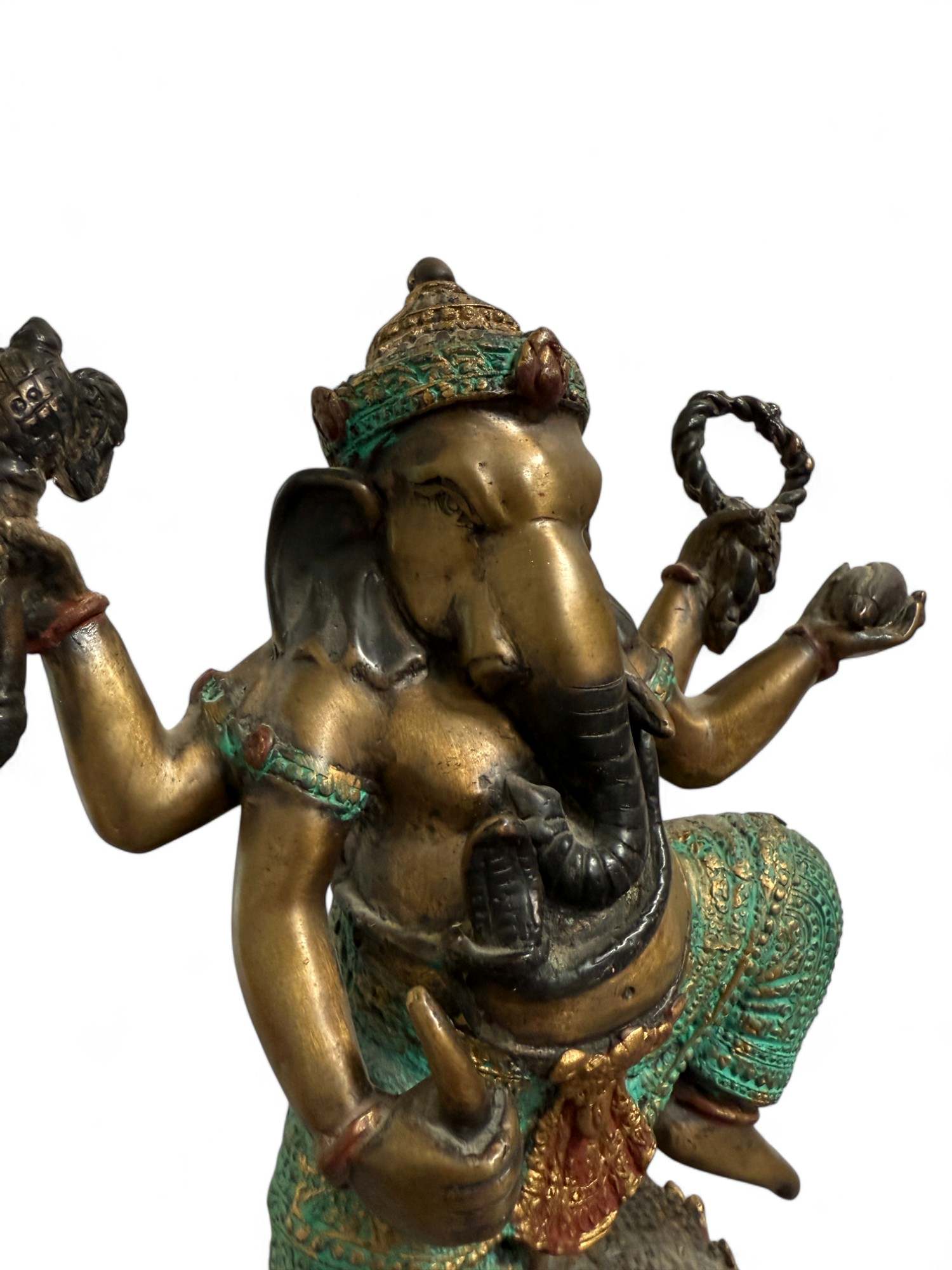 Dancing Ganesha Figur Bronze Skulptur 25 cm groß - Indien
