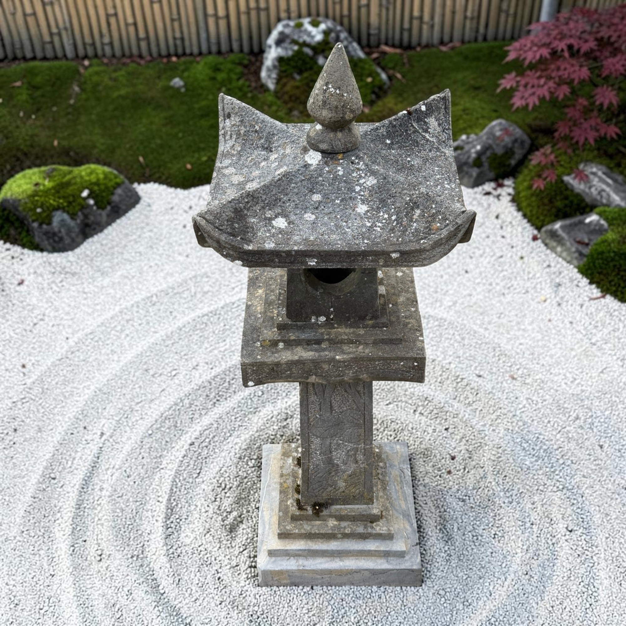 Chinesische Steinlaterne Geisterhaus Garten Pagode Bluestone Naturstein