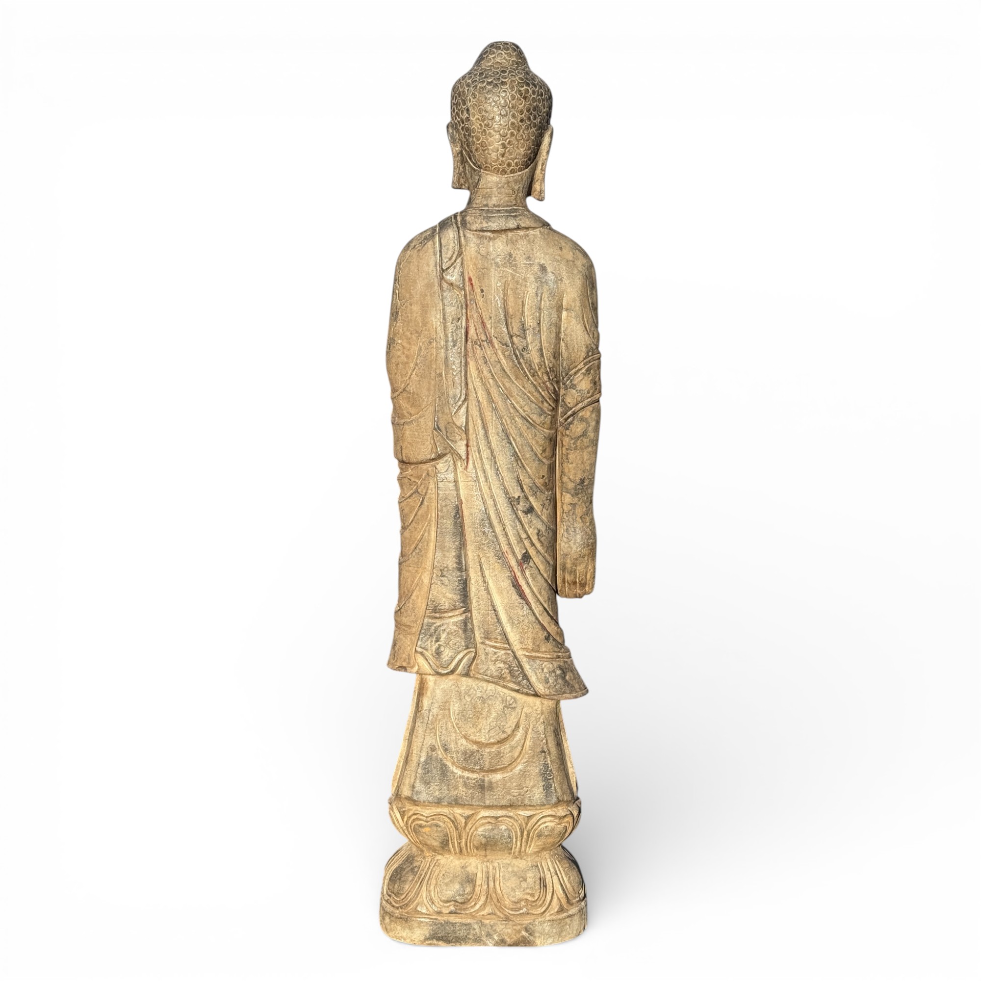 Stein Buddha Statue Garten Skulptur 119 cm groß