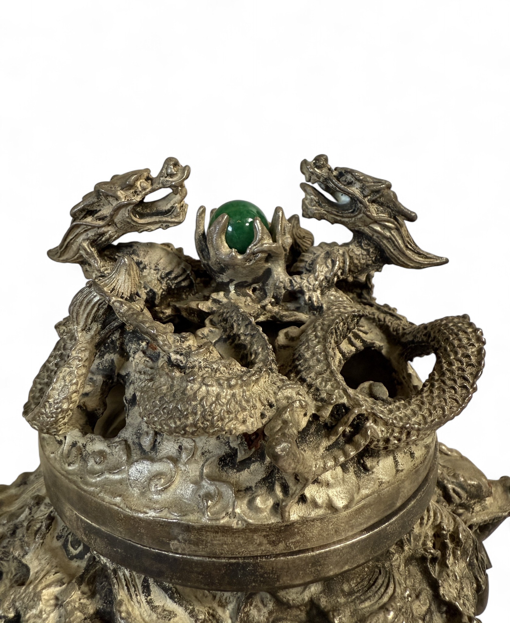 Räuchergefäß Drachen verziert - Bronze Gefäß