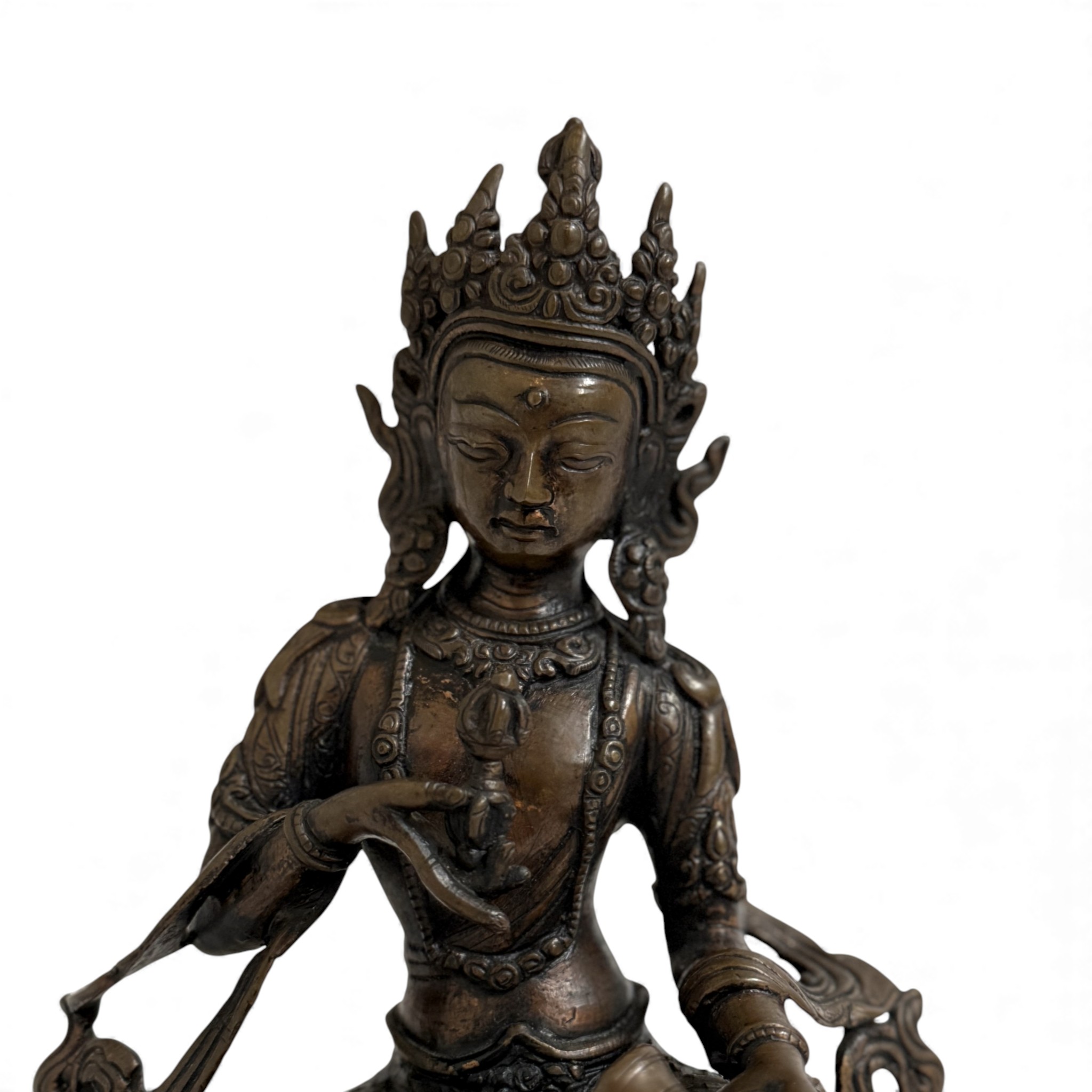 Vajrasattva Bronze Figur - Nepal - 20 cm - Sammlerstück