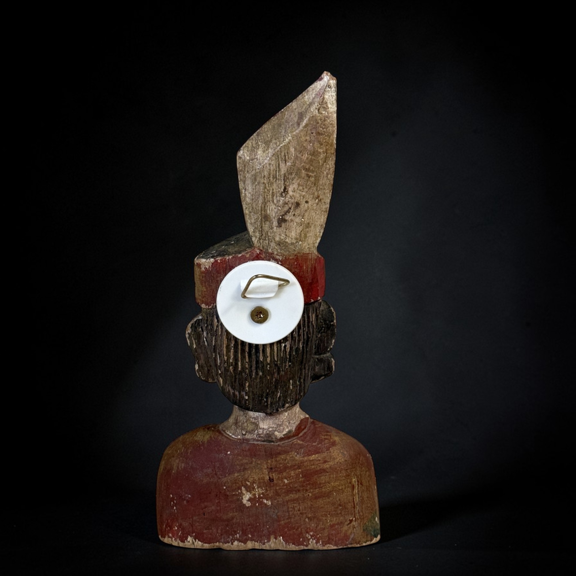 Alte birmanische Holzfigur Nat-Geist – Erlanger Sammlung – 24cm