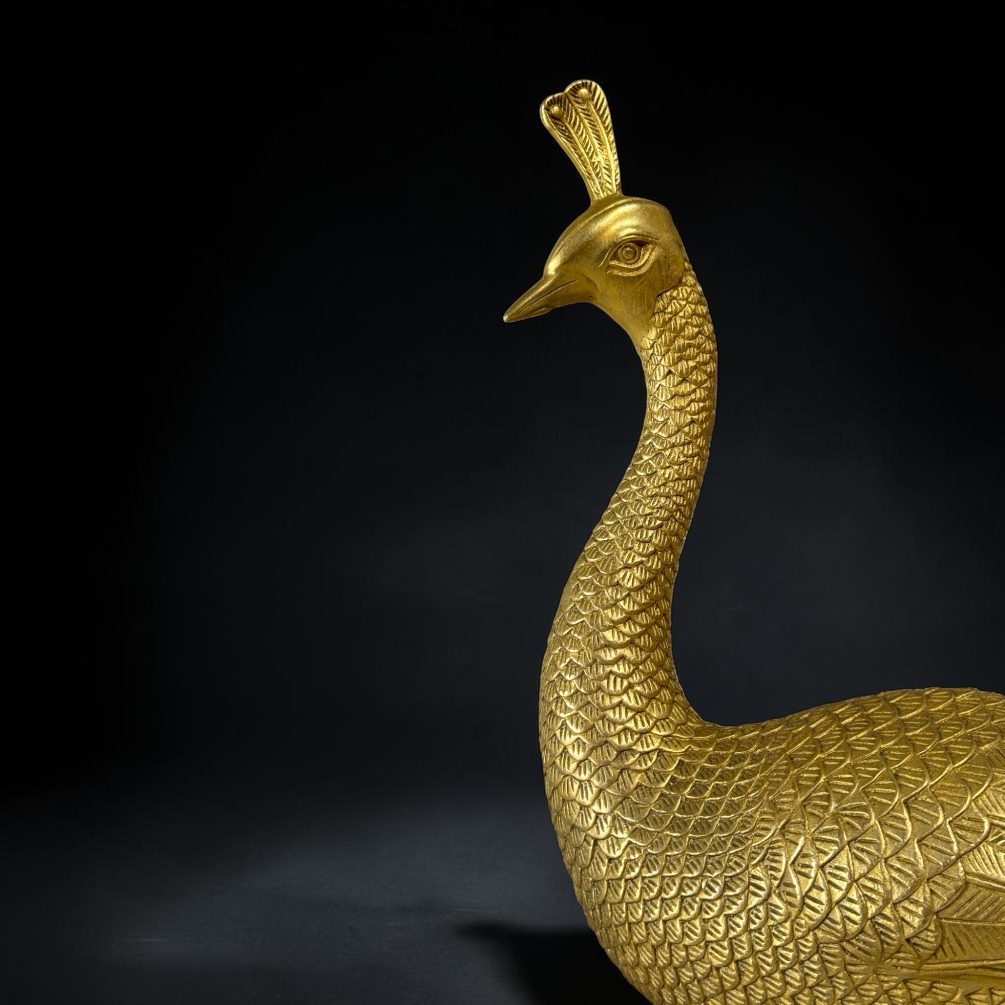 Hochwertiger Bronze-Pfau – Edles Kunsthandwerk aus Nordchina (54 cm)