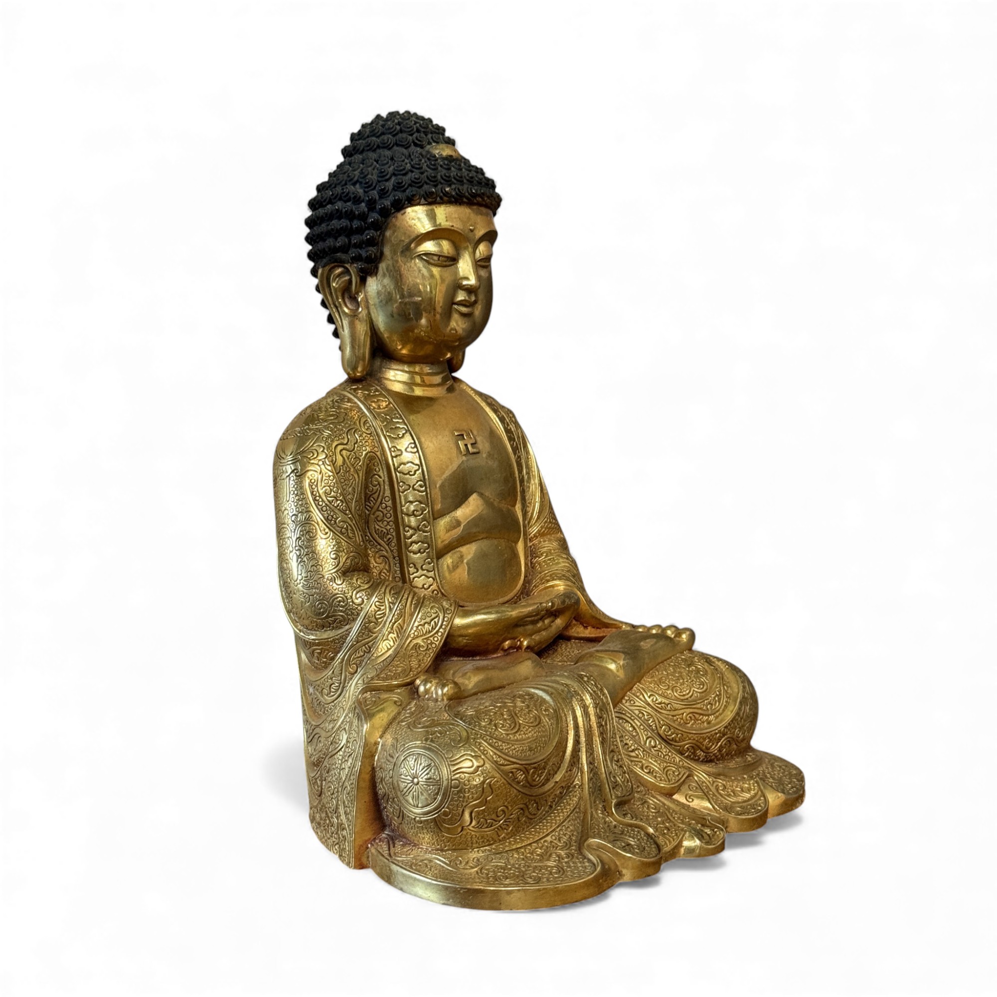 Bronze Buddha Figur - Meditations Geste - 27 cm