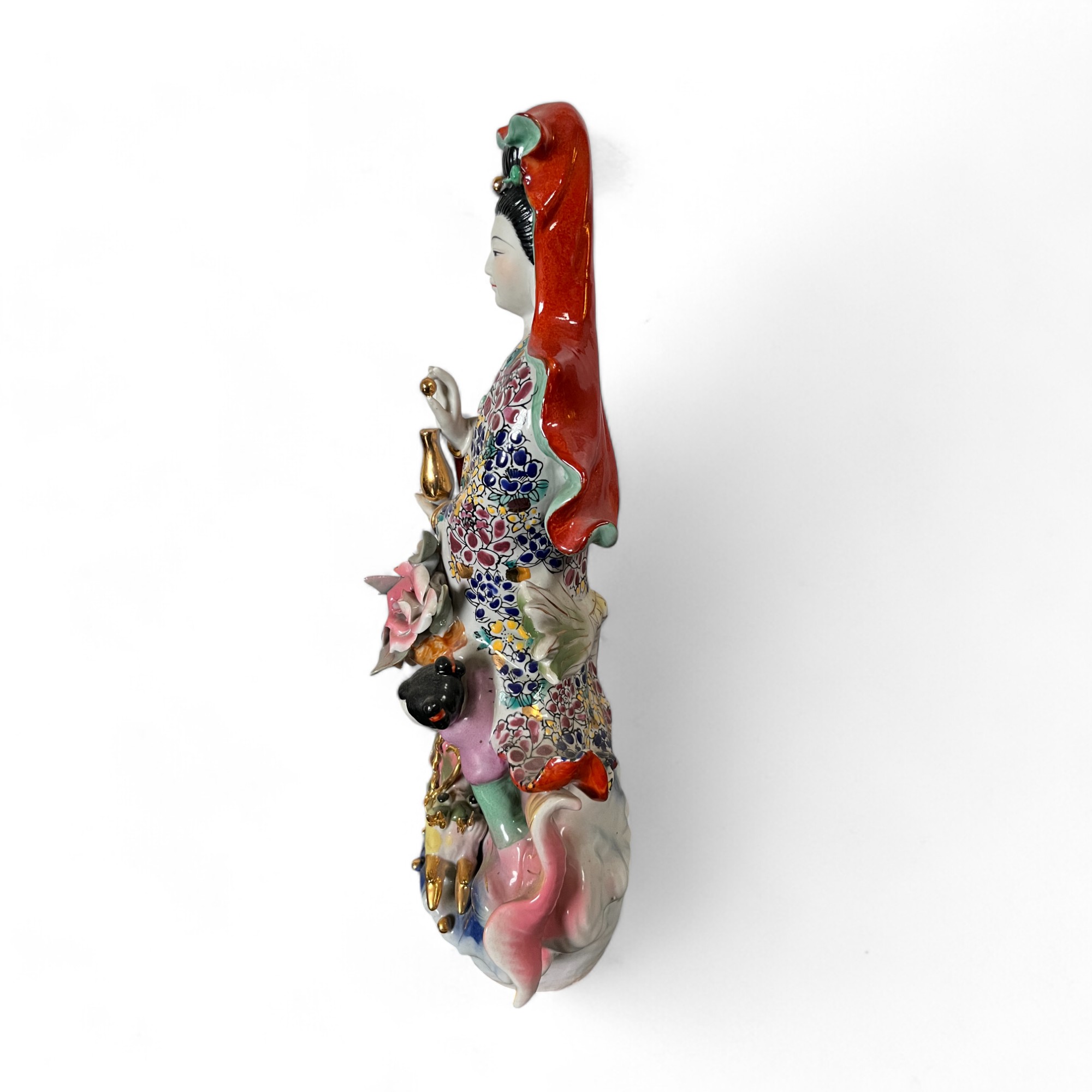 Buddha Figur Kwan-Yin aus Porzellan 44cm groß