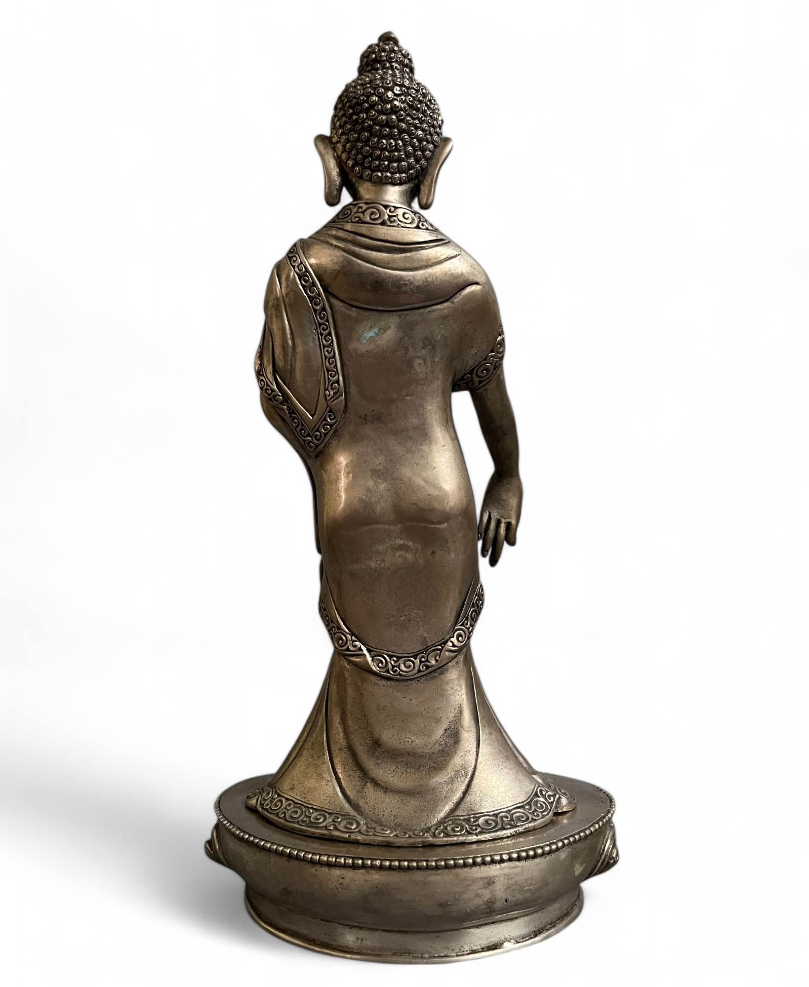 Buddha Bronze Figur mit lehrender Geste 29,5cm