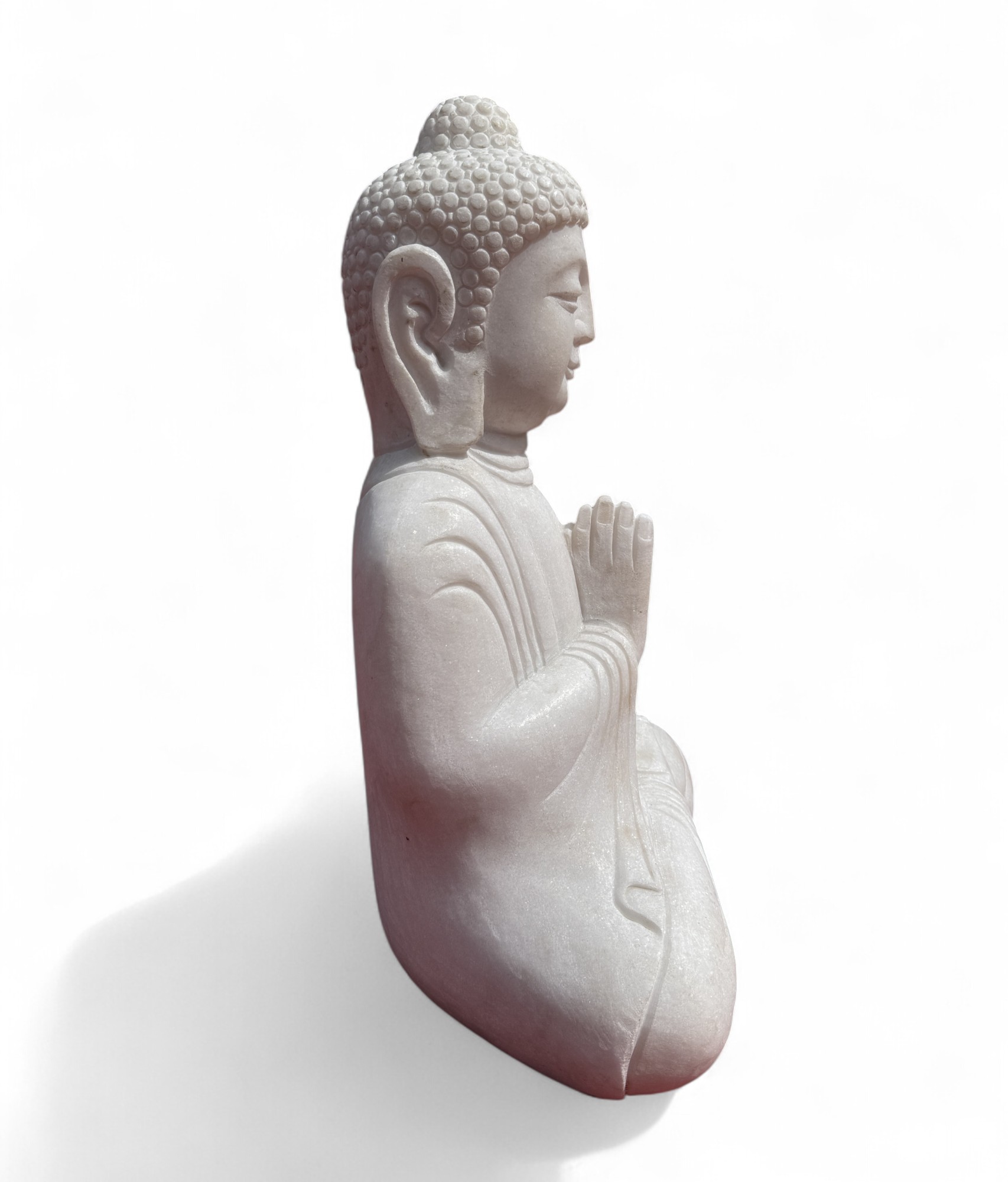 Garten Buddha Statue Marmor Stein Skulptur Namaste Mudra