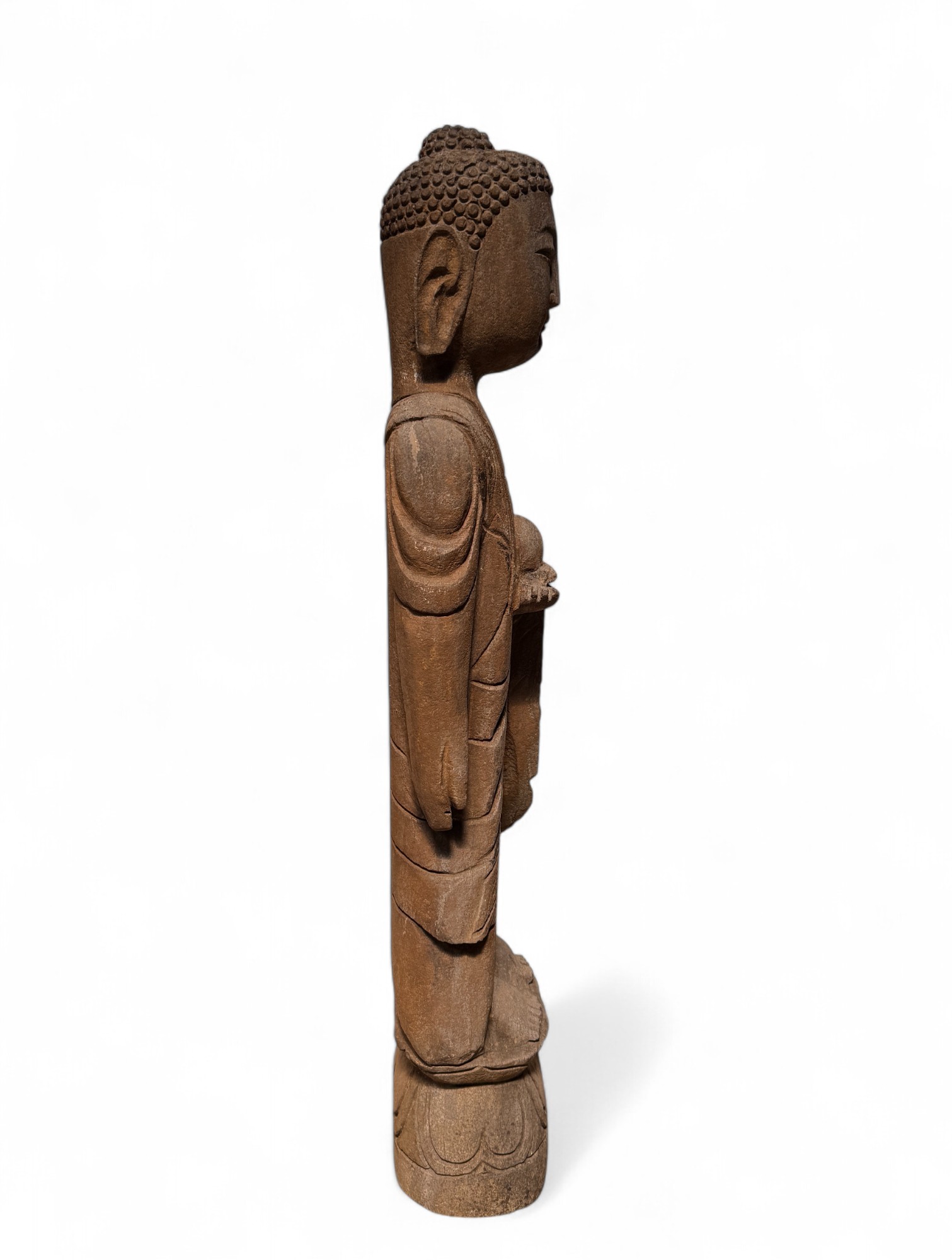 Garten Buddha Statue Naturstein Figur Wunschgewährungs Geste