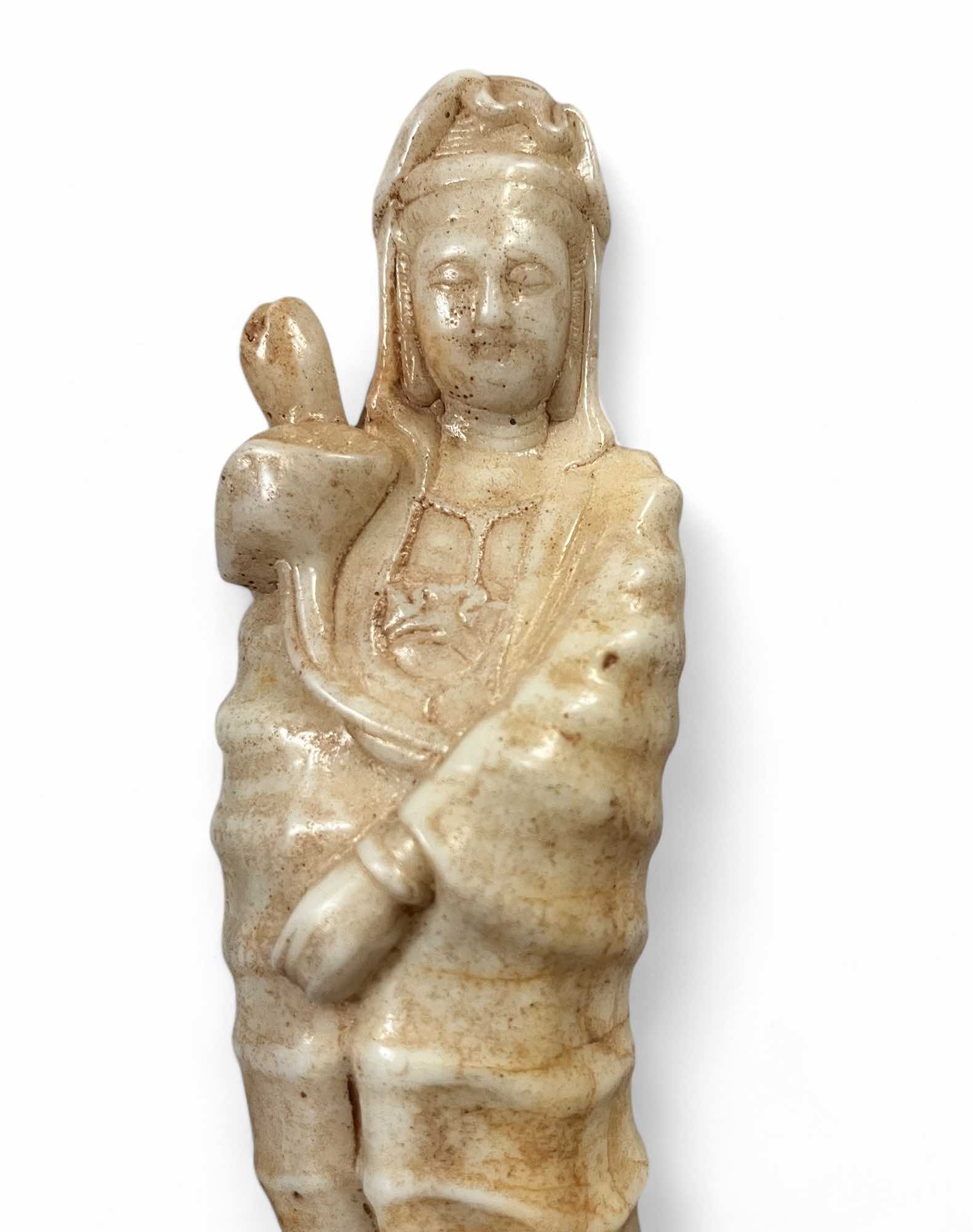 Kwanyin Buddha Figur Hetian Jade China 20cm groß