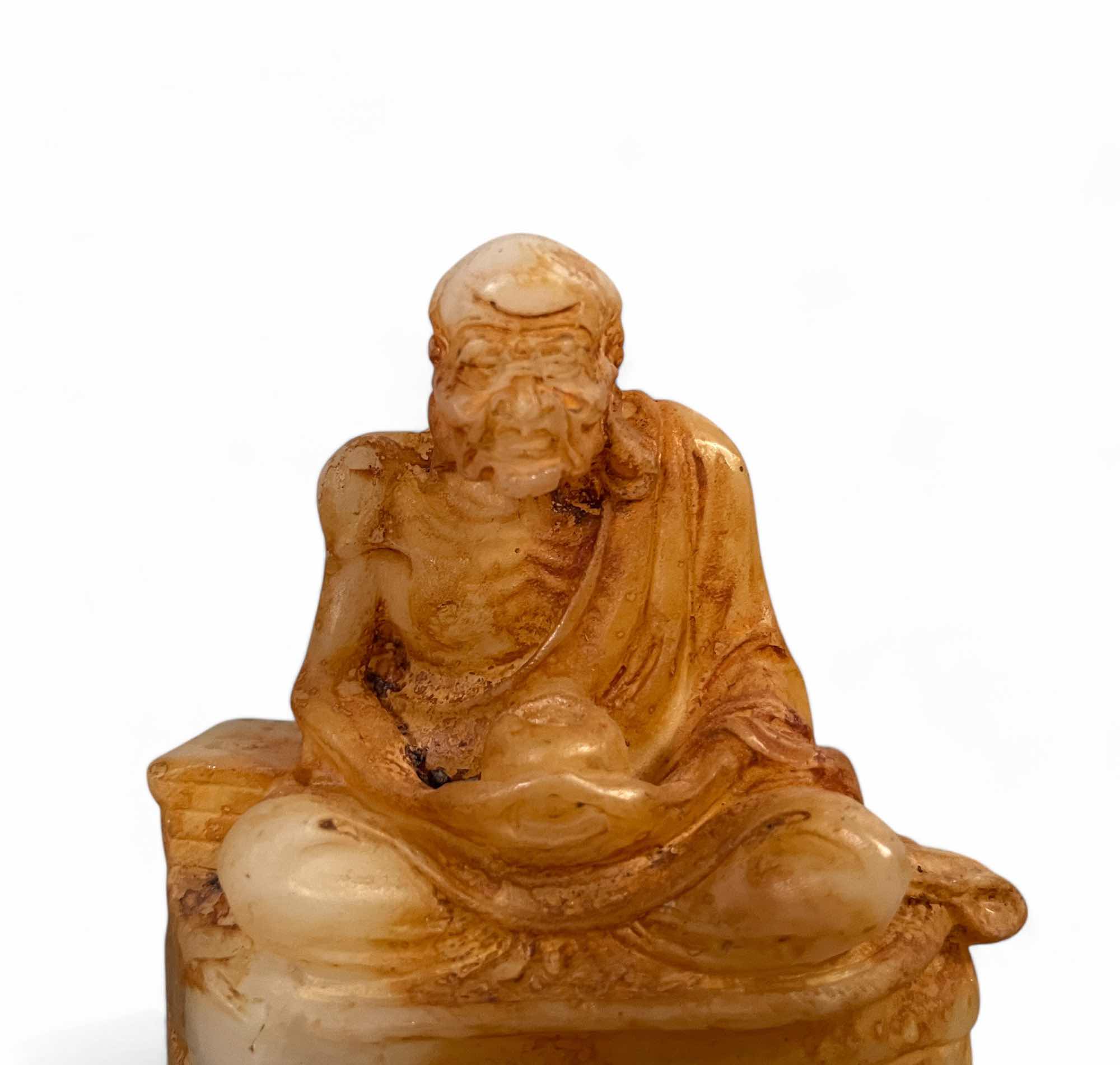 Arhat Lohan Figur (8,5cm) Hetian Jade