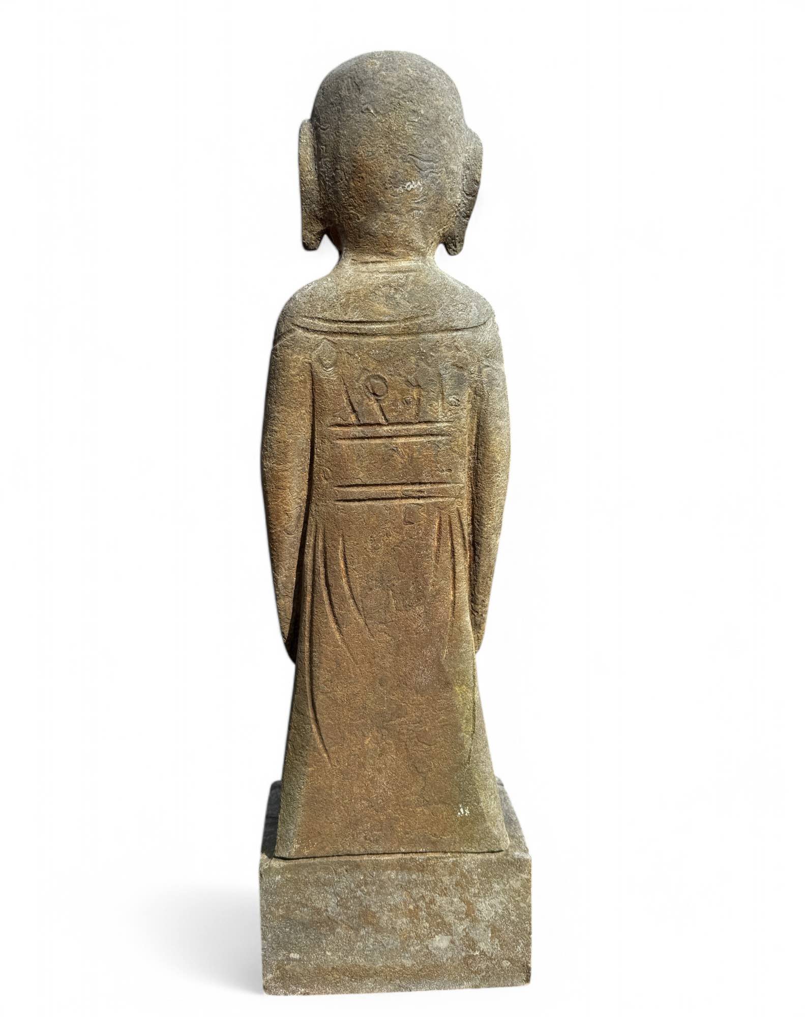 Zen Mönch China Garten Skulptur Naturstein Figur 50 cm groß