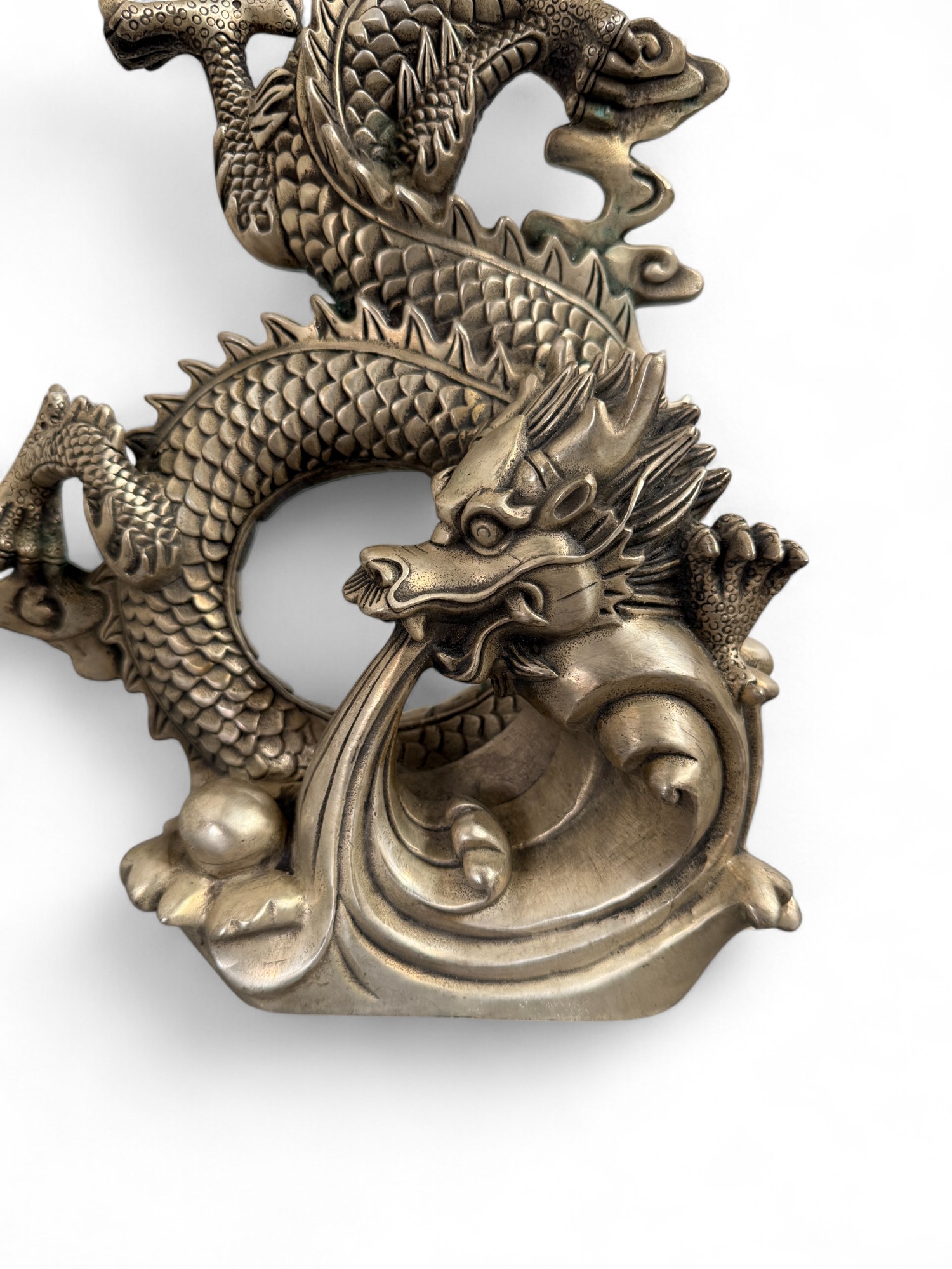 China Bronze Drachen Figur 35,5 cm groß