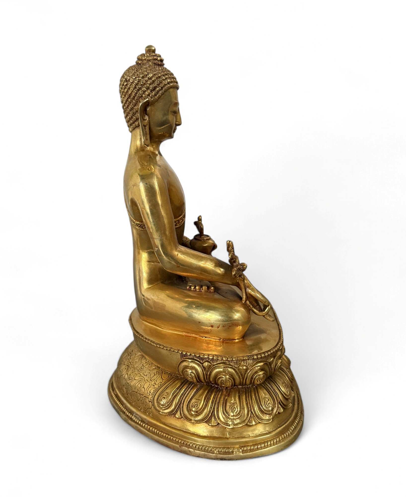 Medizin Buddha Figur Bronze Tibet China - 28,5 cm groß