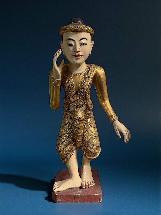 Alte Nat Skulptur aus Burma - Teak Holz Statue Alte Nat Skulptur aus Burma - Teak Holz Statue